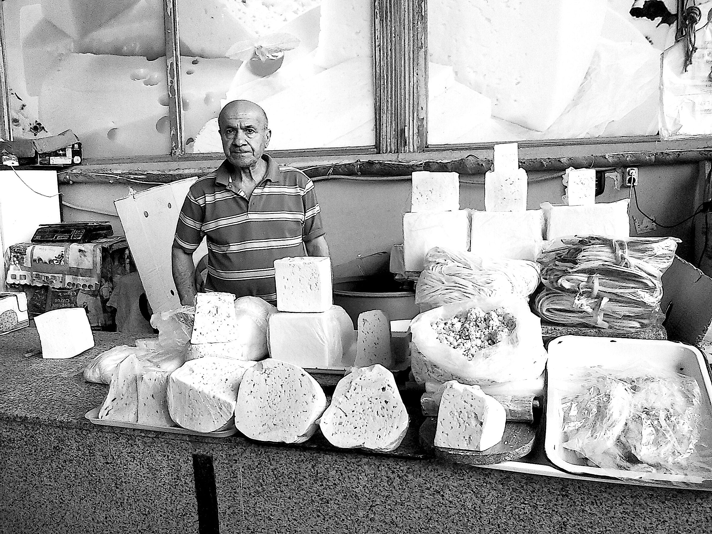 Cheese vendor in Armenia