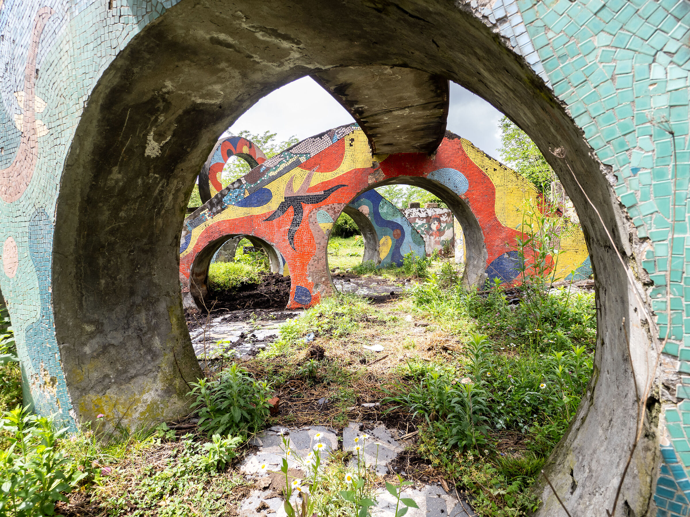 The abandoned children's park of the Sanatorium Gelati
