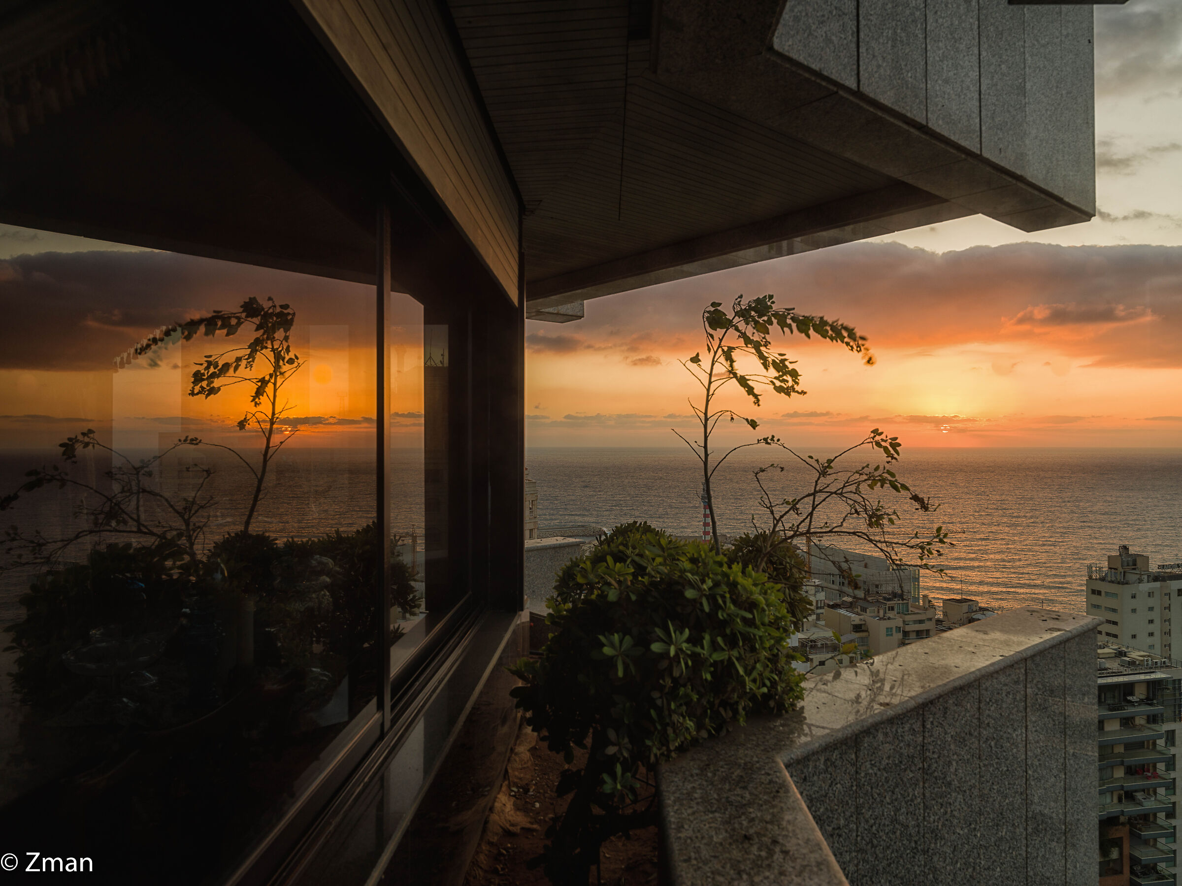 Tramonto dal nostro balcone