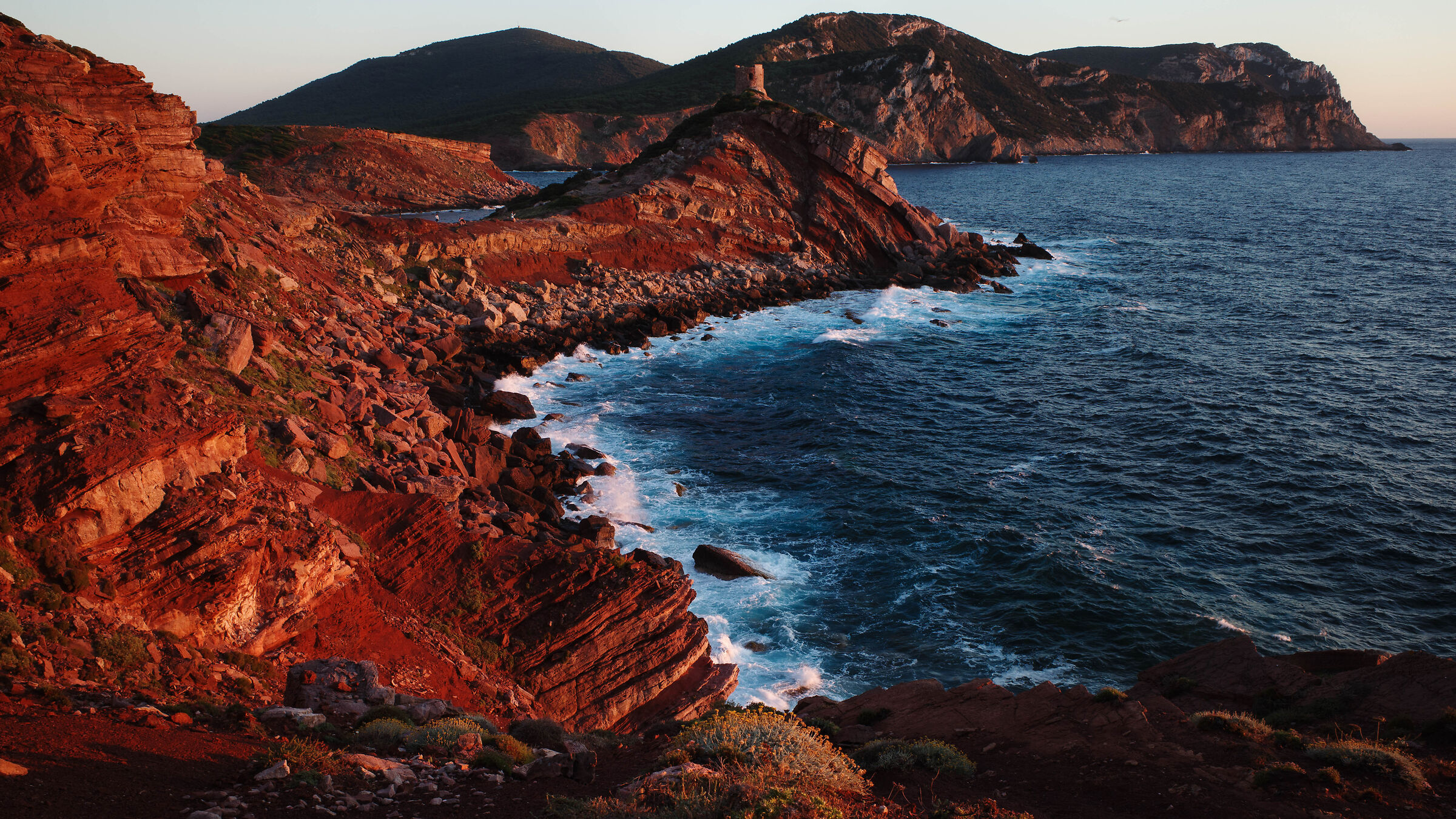 Tramonto a Torre del Porticciolo, Sardegna