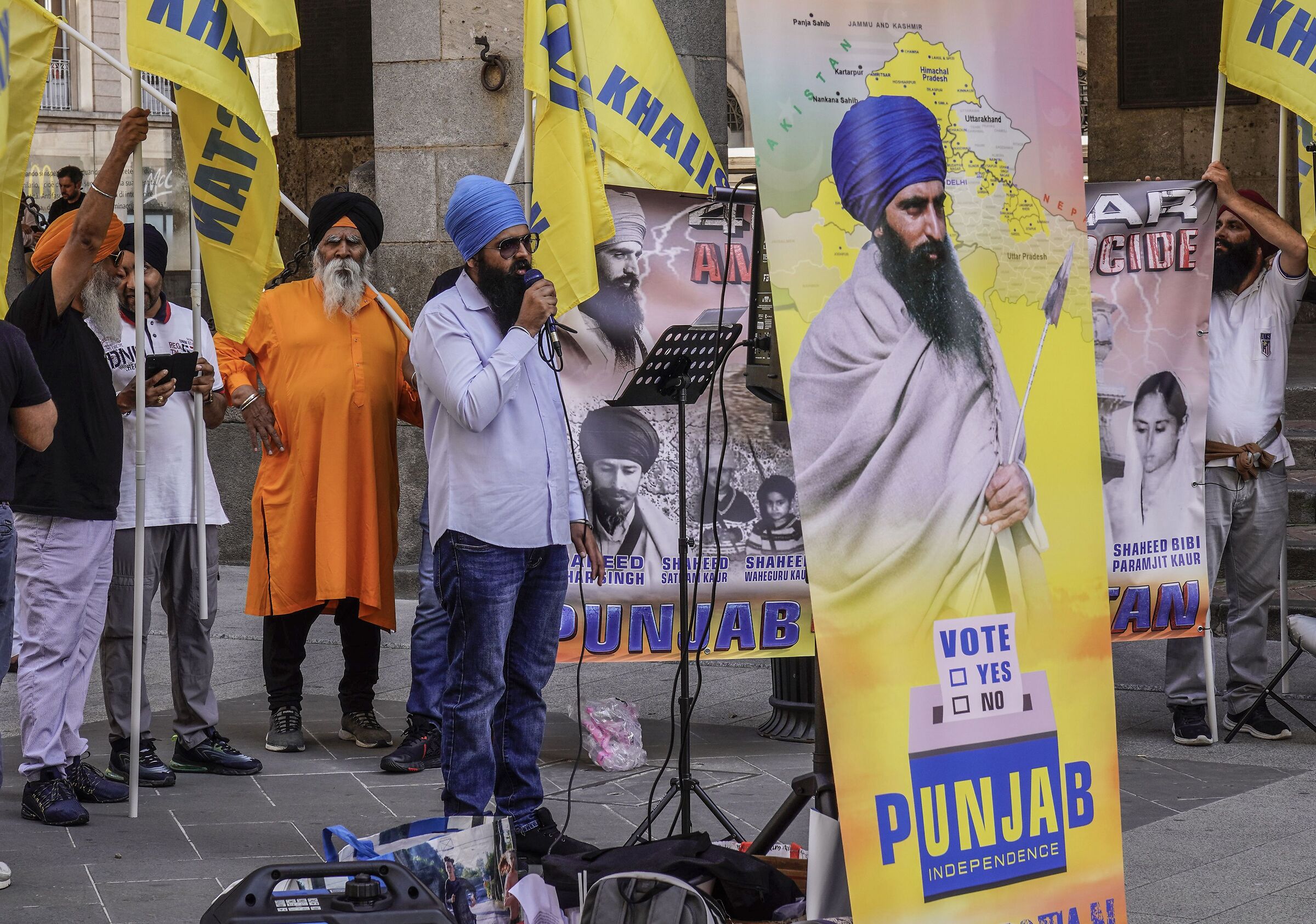 Manifestazione di Sikh per l'indipendenza del Punjab -2