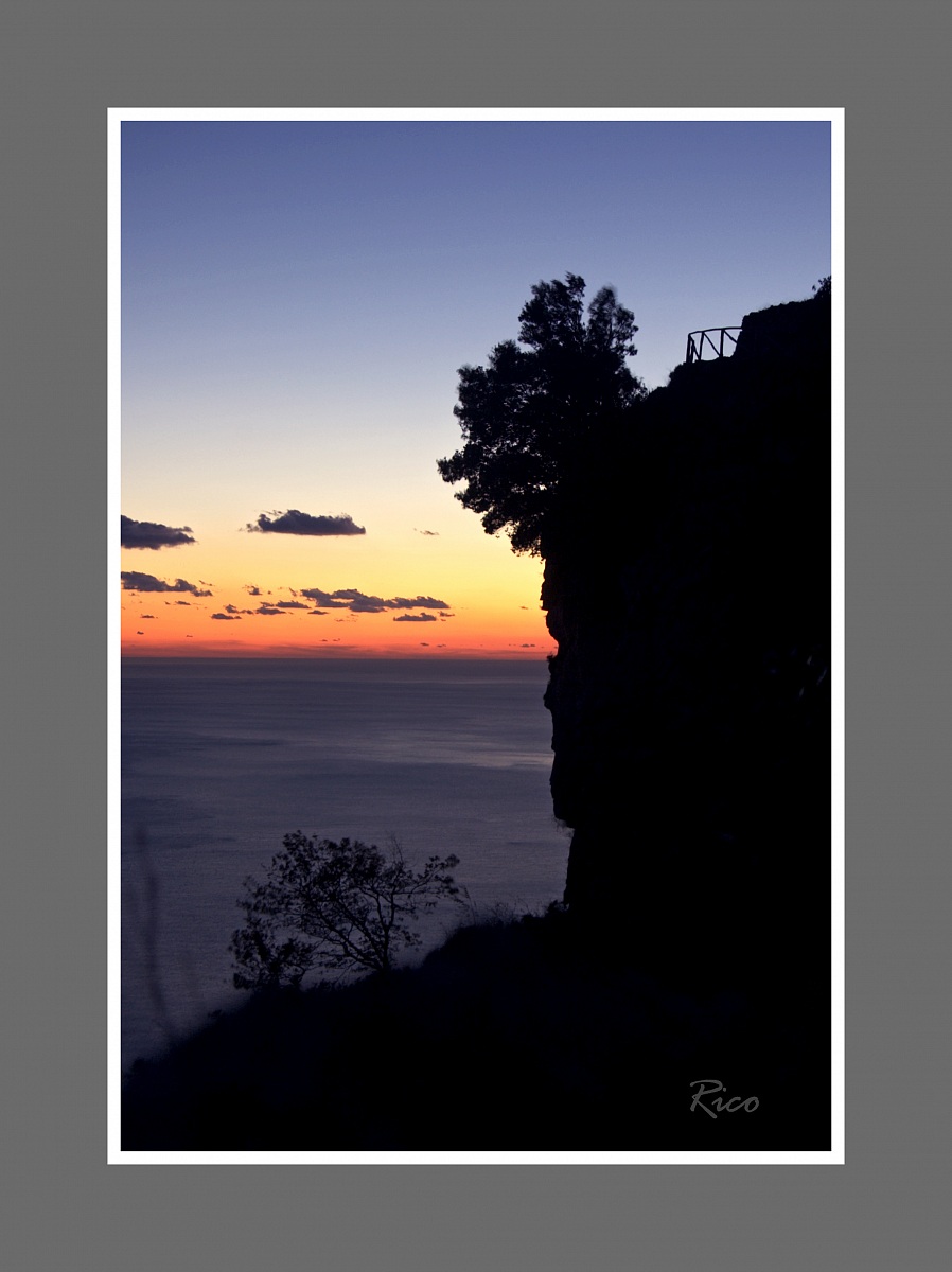 tramonto dal sentiero degli Dei