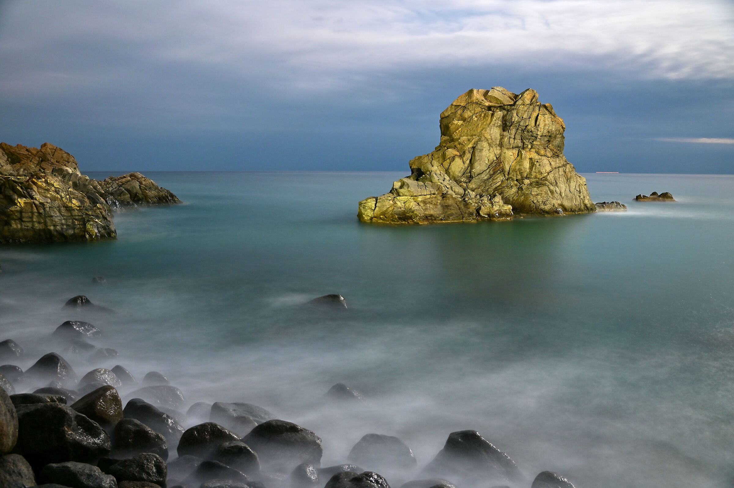 Rocks under the moon