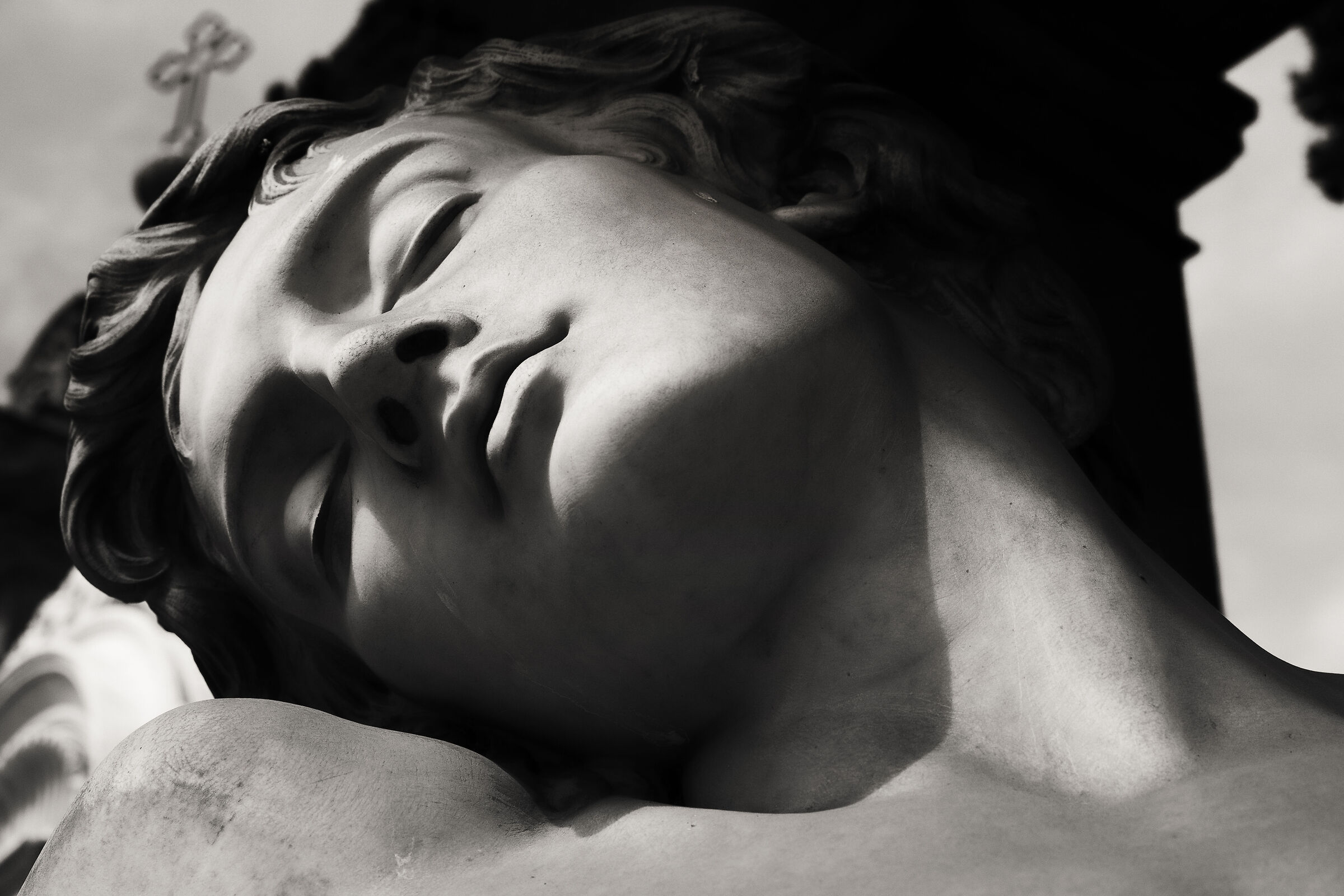 Cesare Mancini statue - Verano cemetery, Rome.