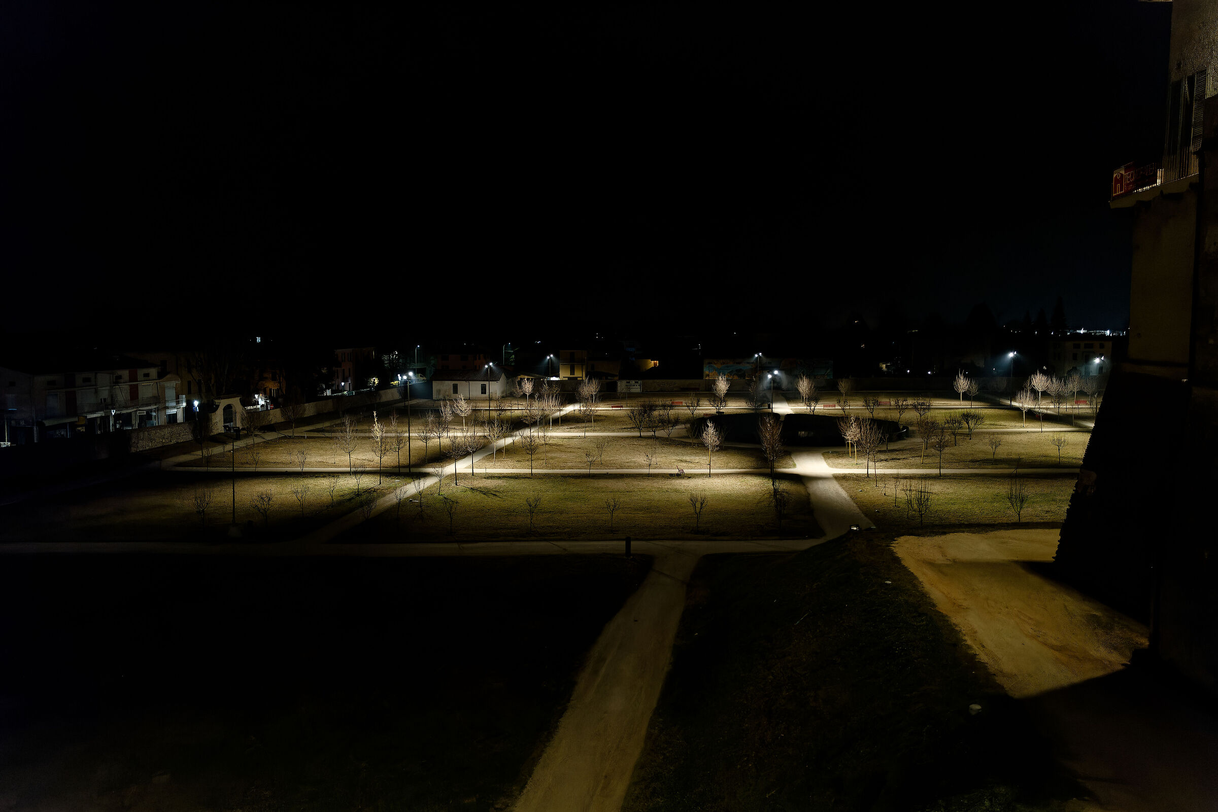 Village park by night...