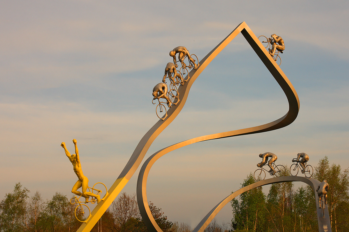 Sunset on the Tour de France ........