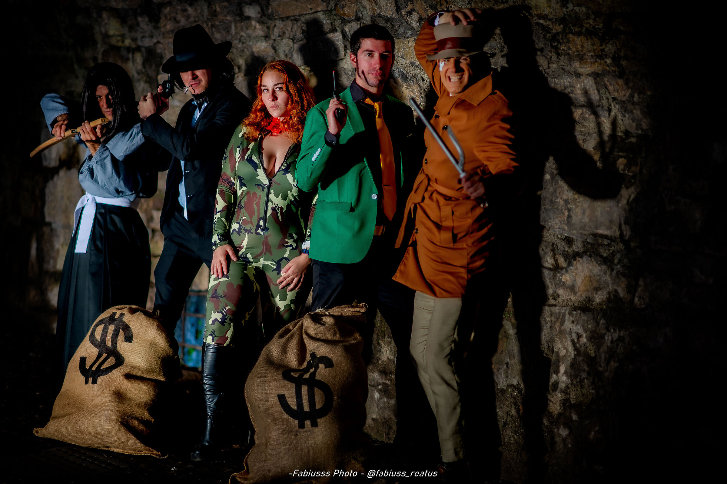 La "banda" al completo