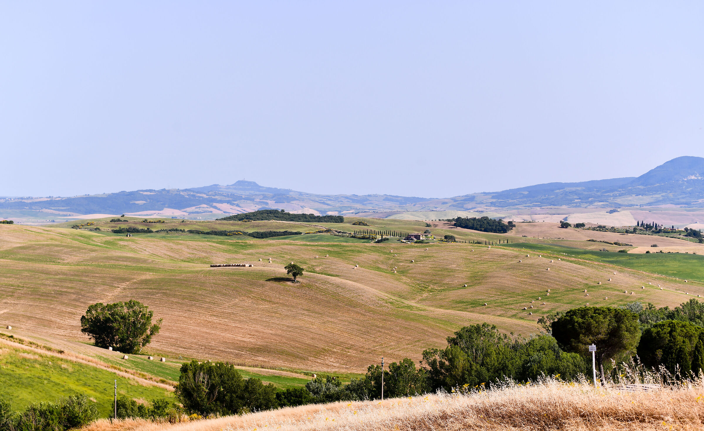 The hills of the Val d'Orcia from the viewpoint of Pienza