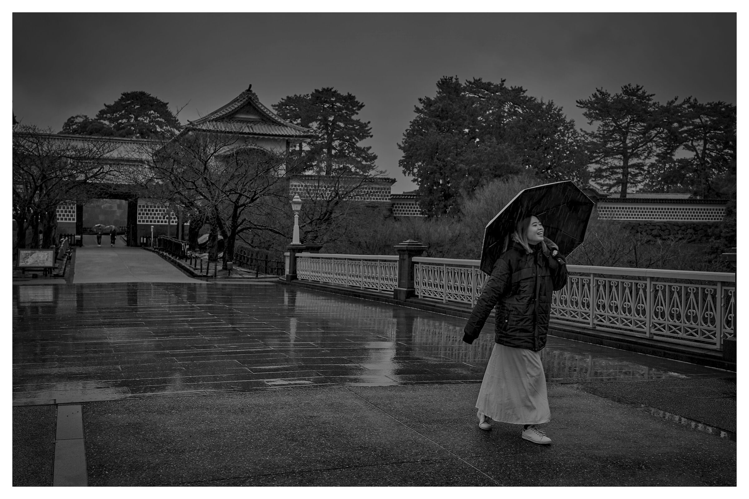 In the rain