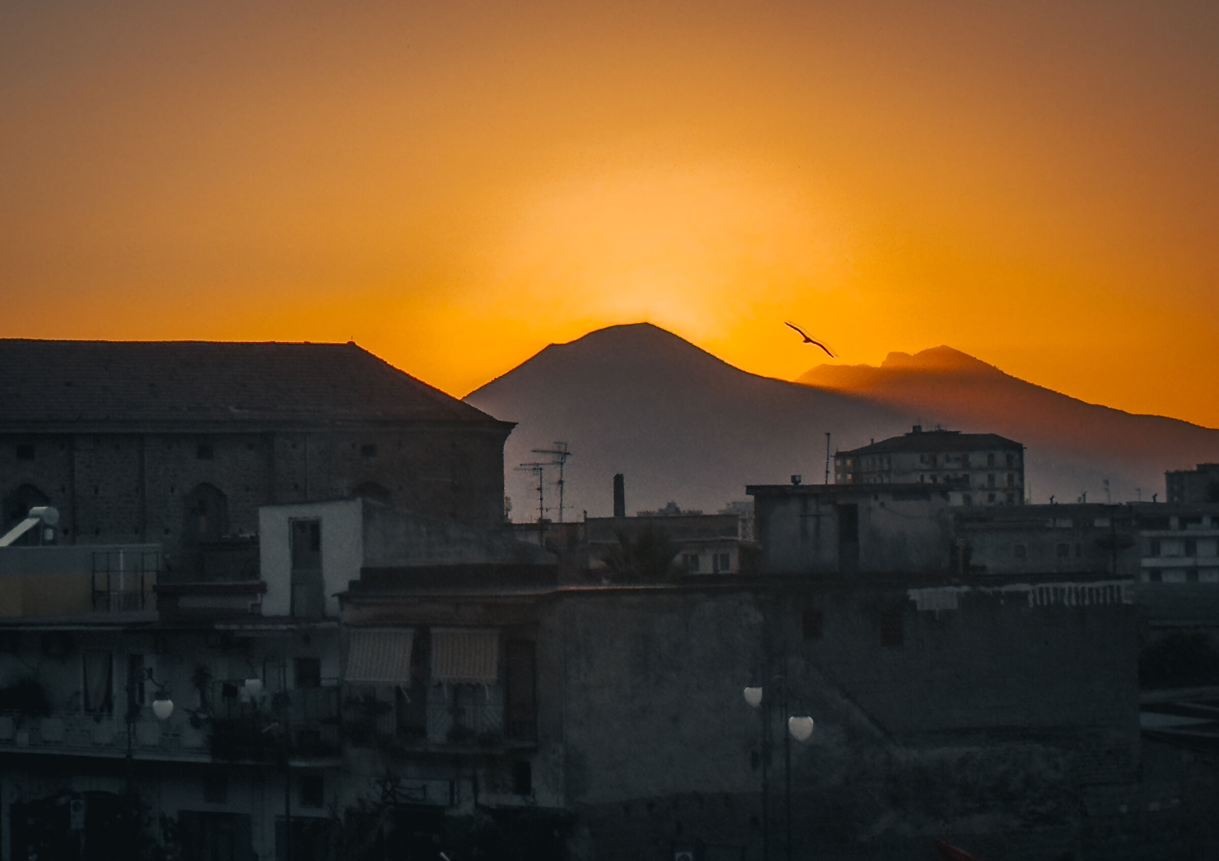 Vesuvius at sunset