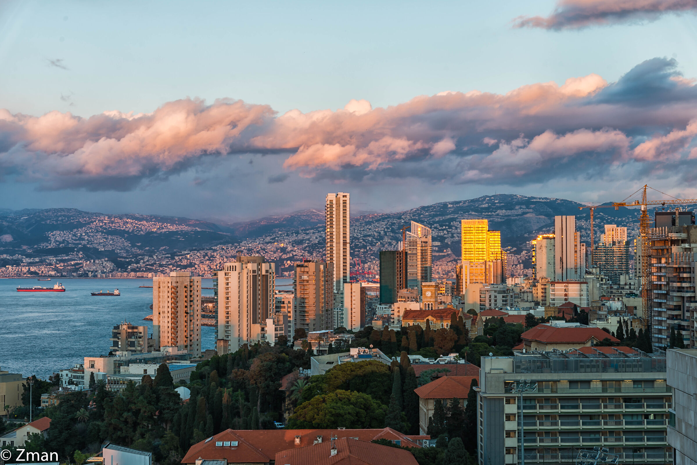 Beirut al tramonto