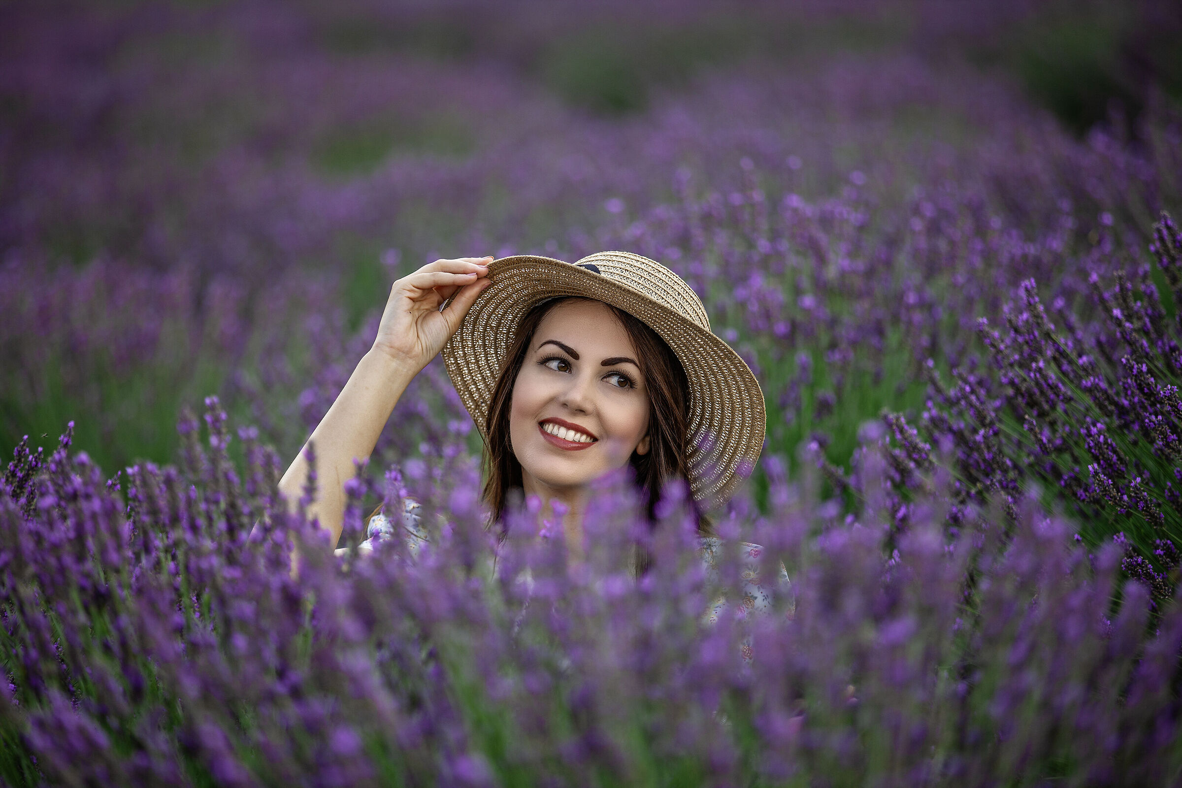 Fioritura della lavanda con Valentina