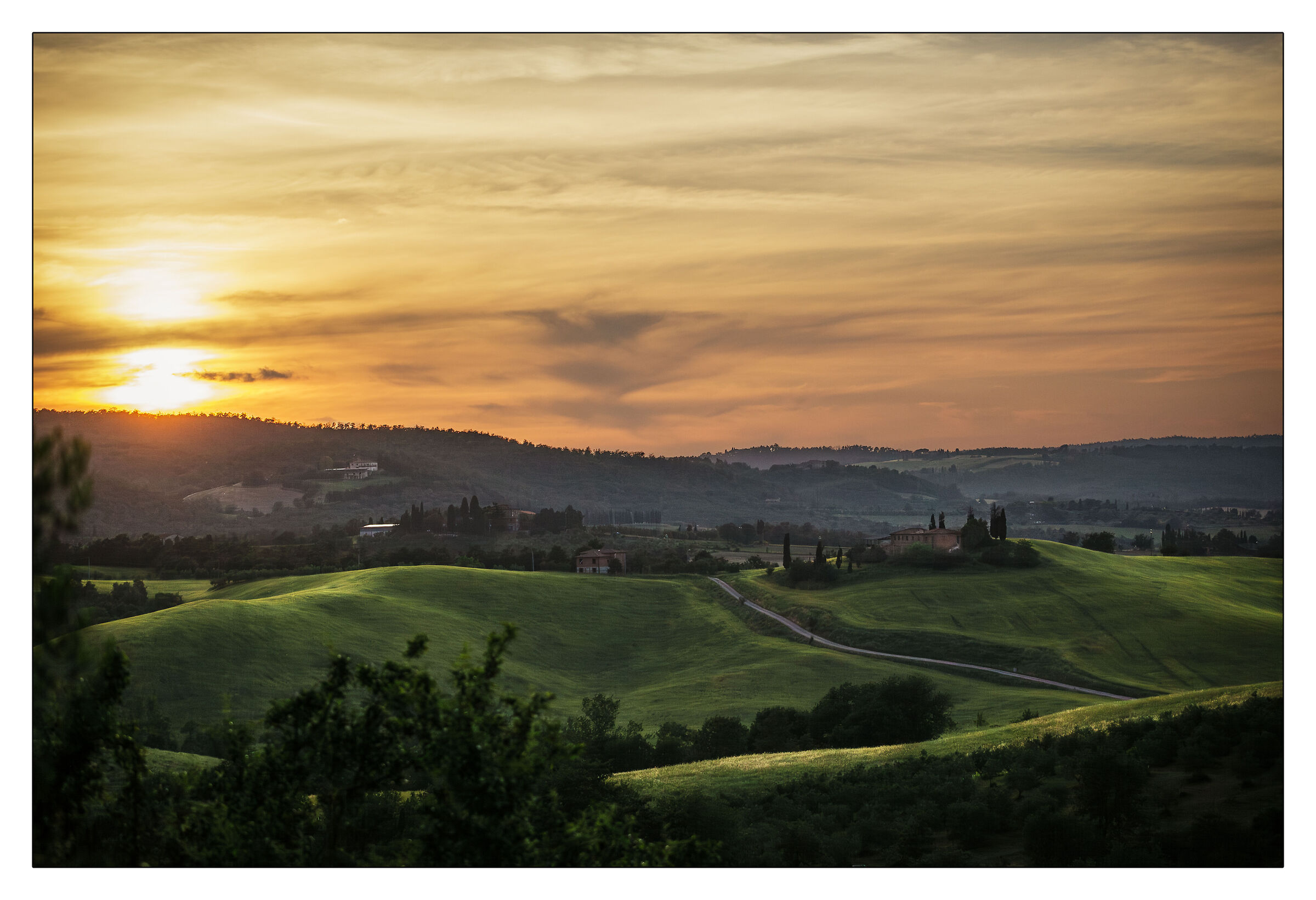 Ultimi raggi sulla Val D'Orcia