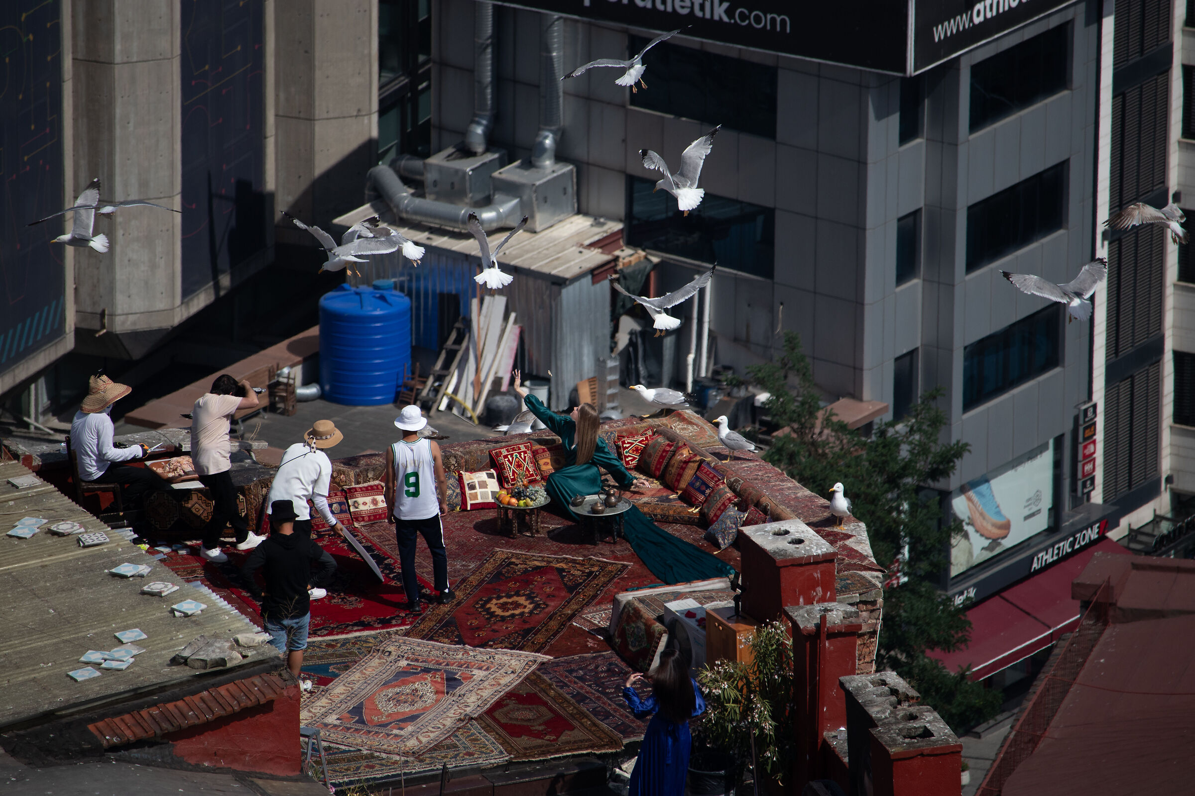 Shooting on the rooftops of Istanbul