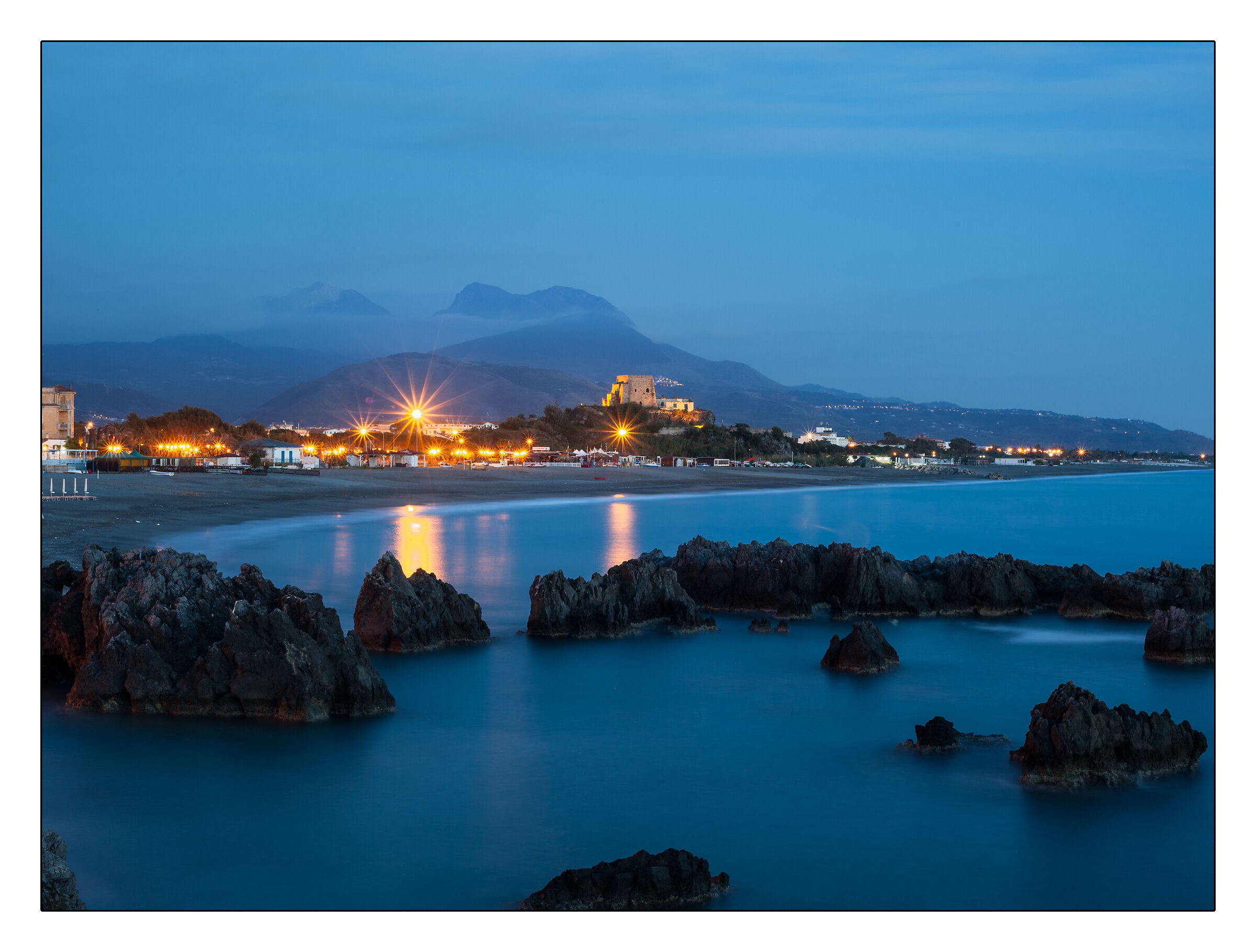 Scalea, now blue at dusk...