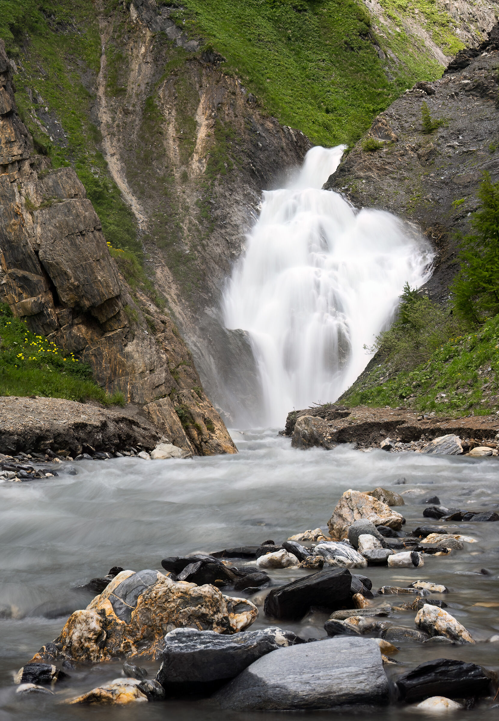 Waterfall in Val Ferret
