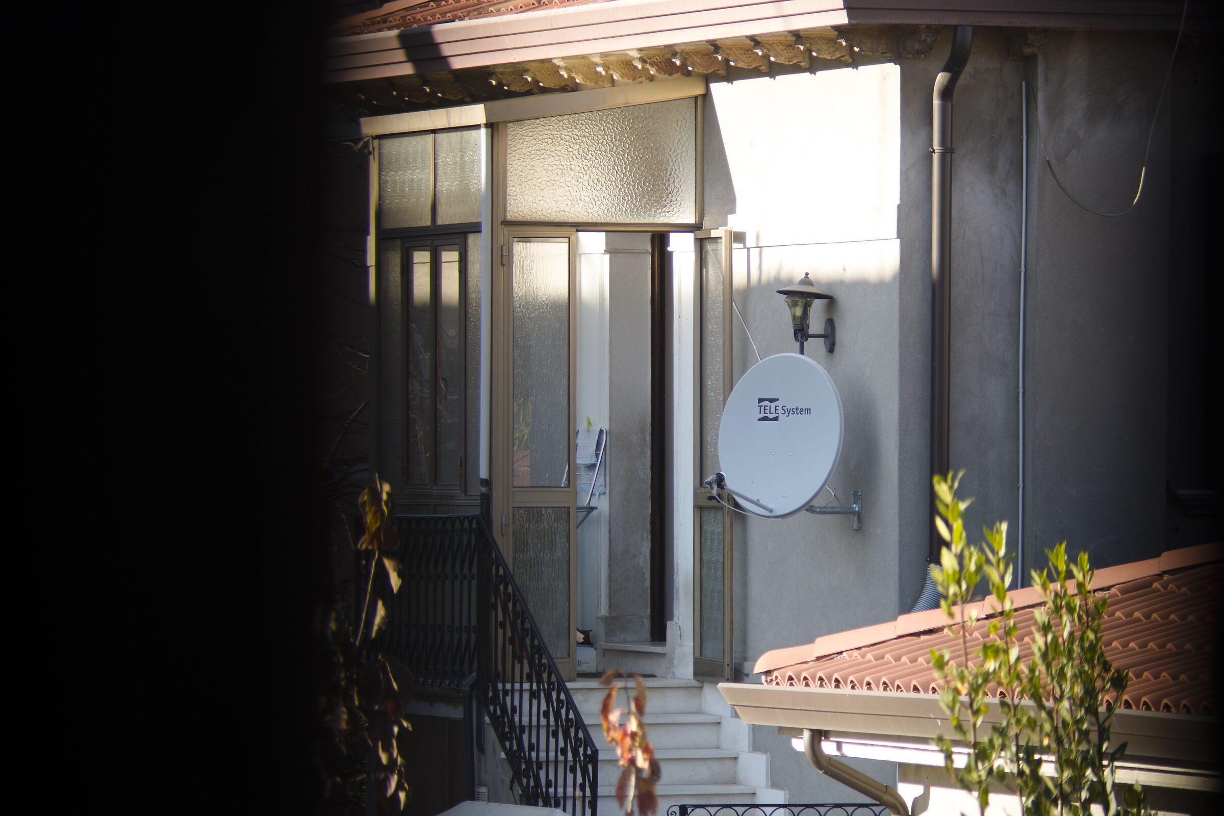 A view from the half-closed shutters