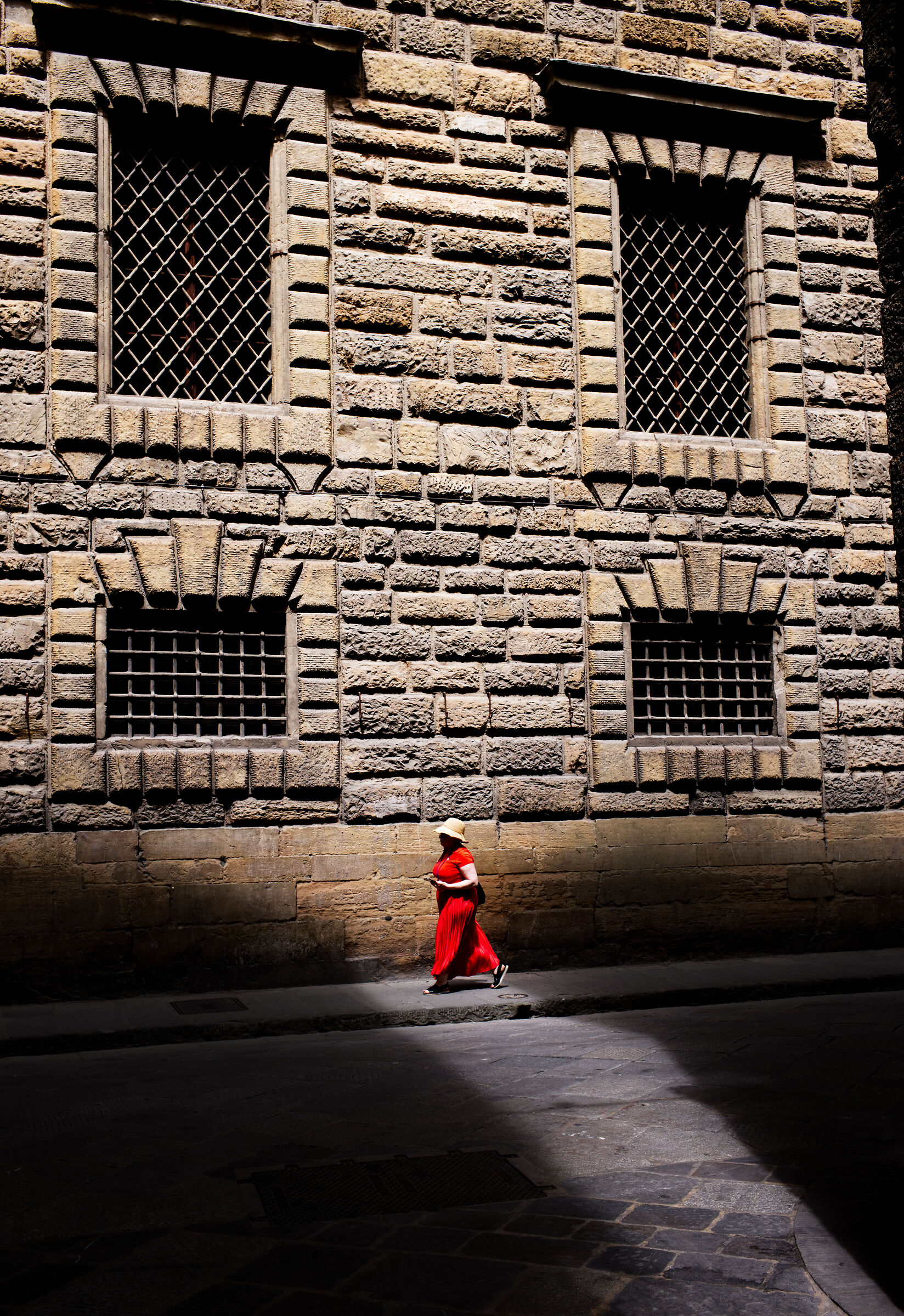 Woman in red