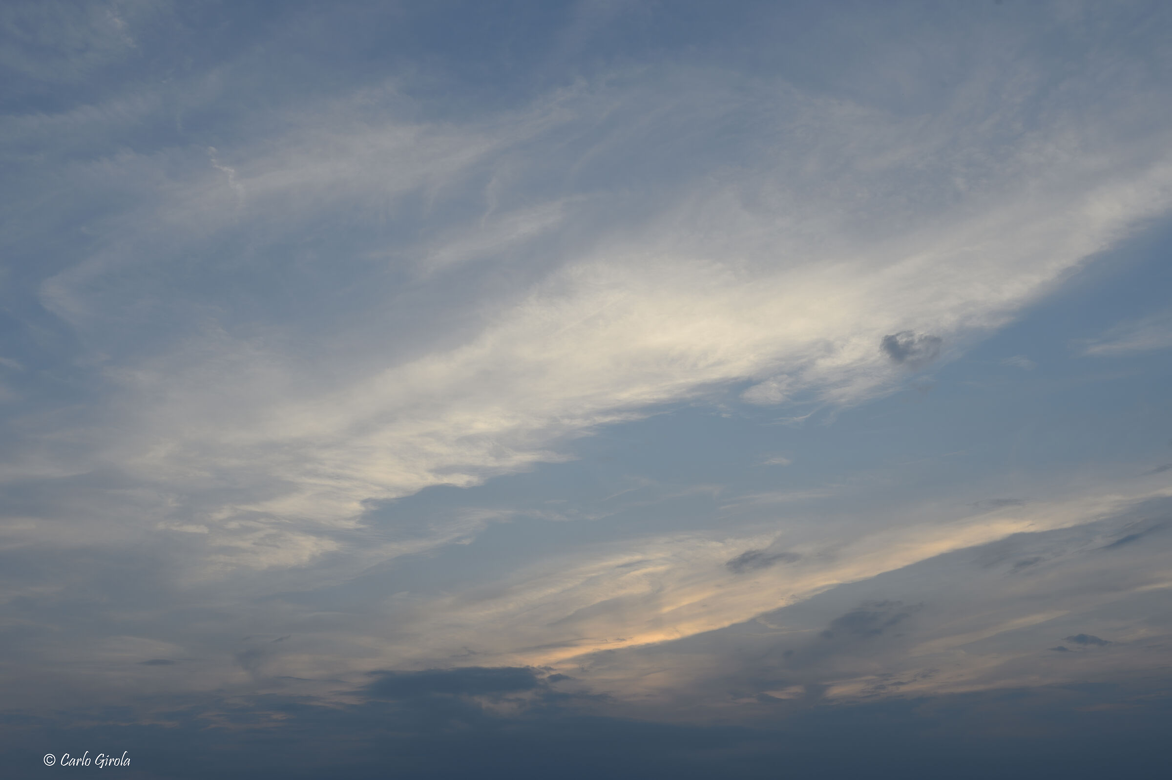 Il cielo di ieri sera