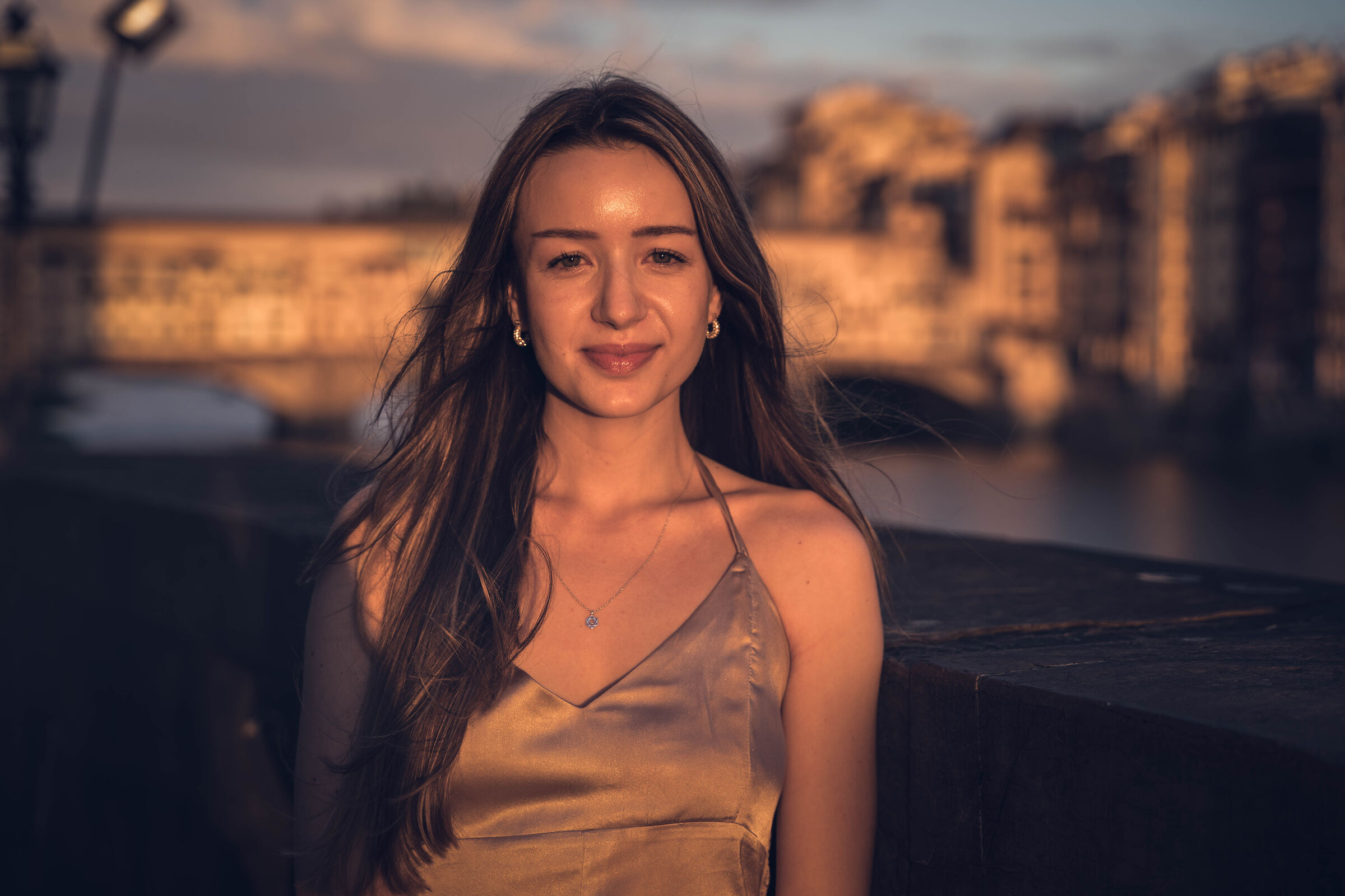 Sunset by the river