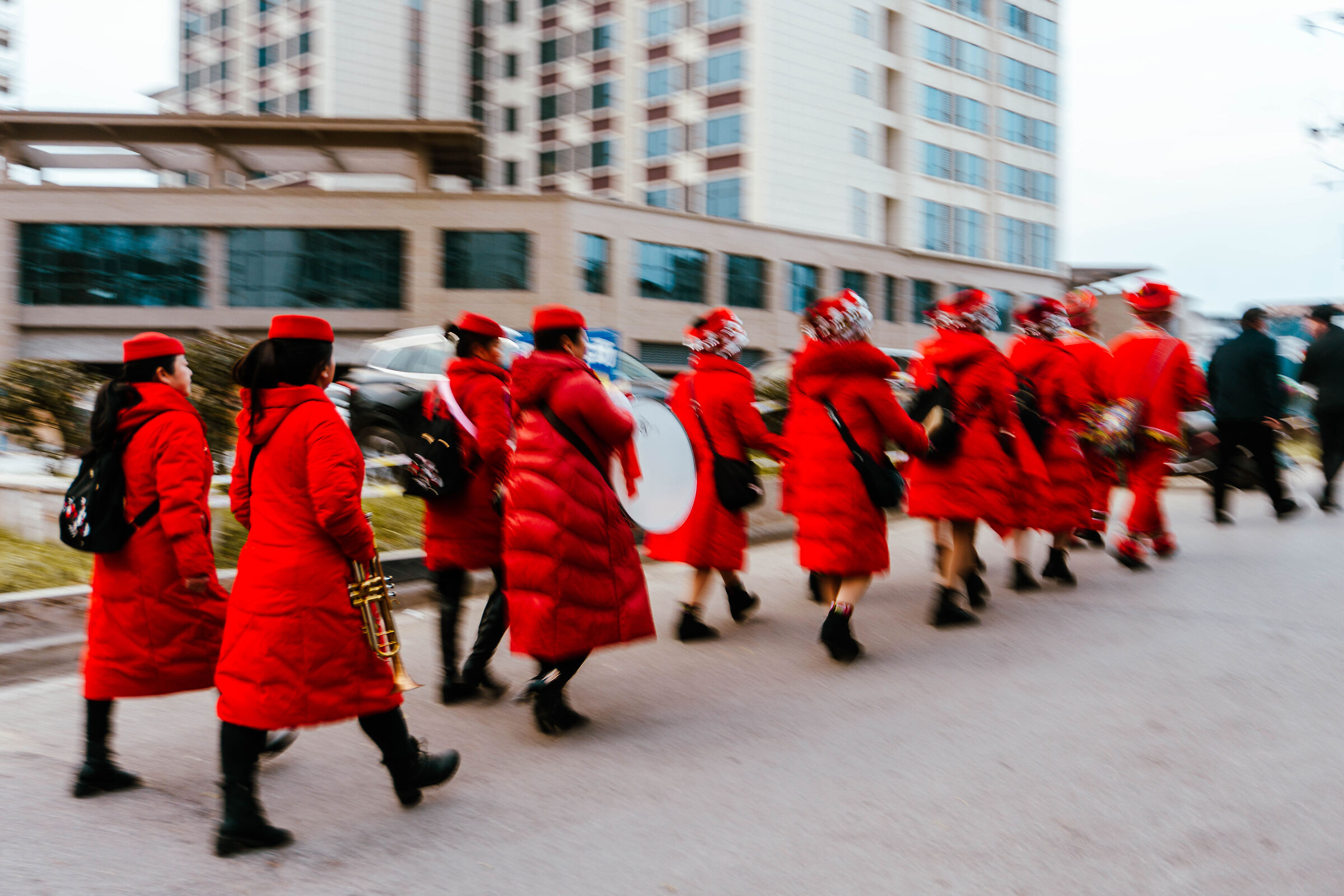 Moving band in Zhangjiajie