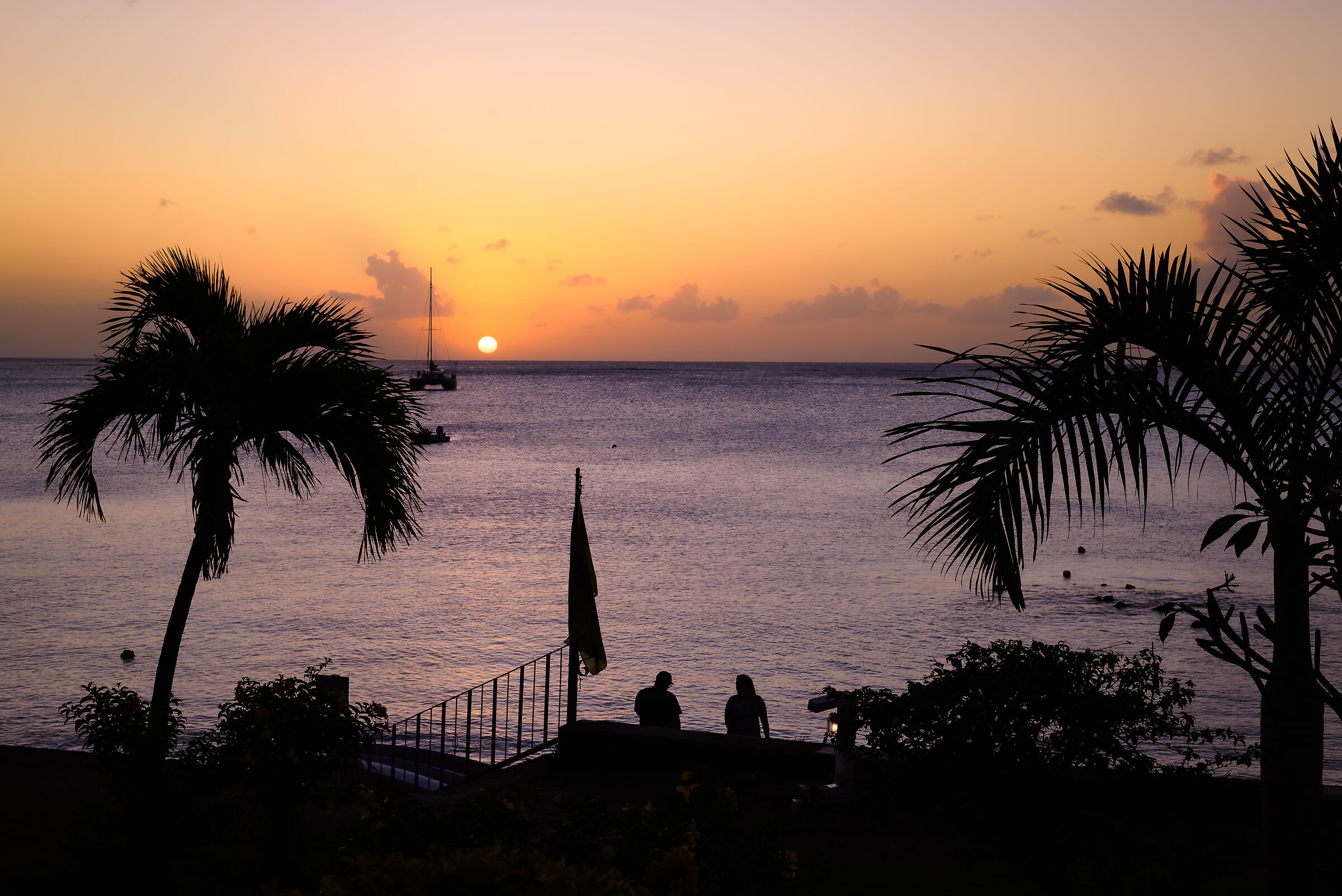 Sunset in the north of the island