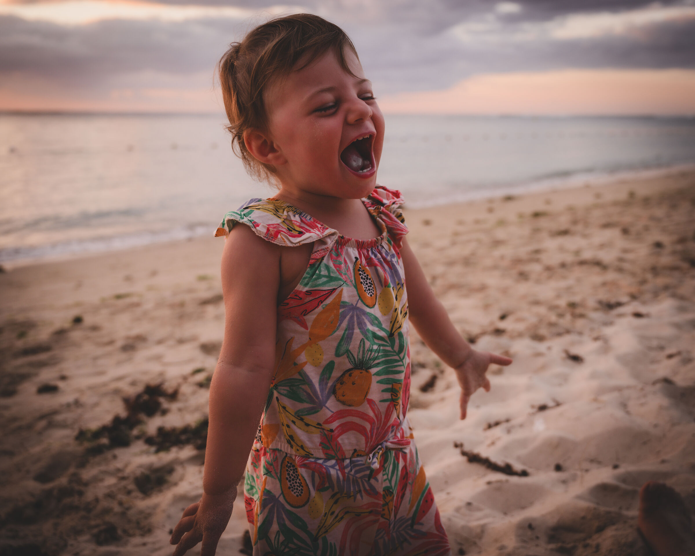 The scream of the little girl