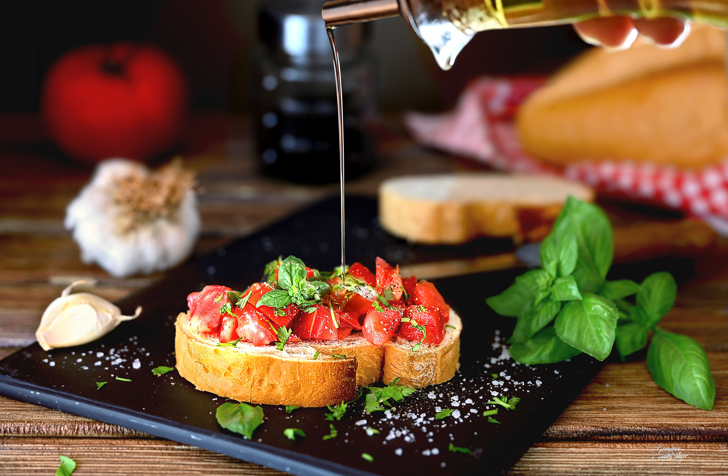 Bruschetta un filo di olio