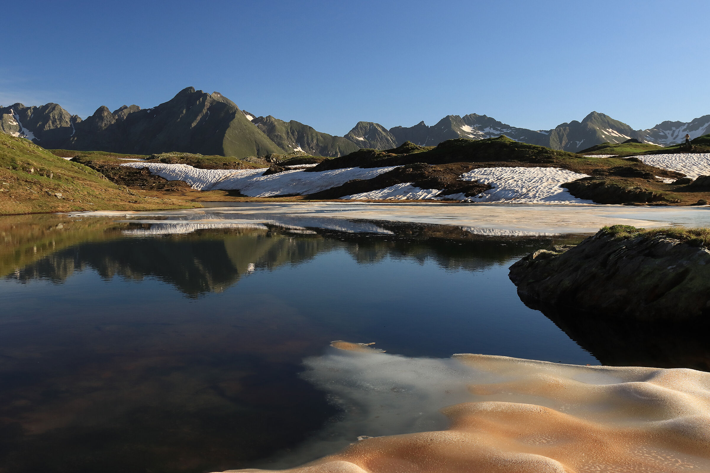 from Lake Cerviera after sunrise