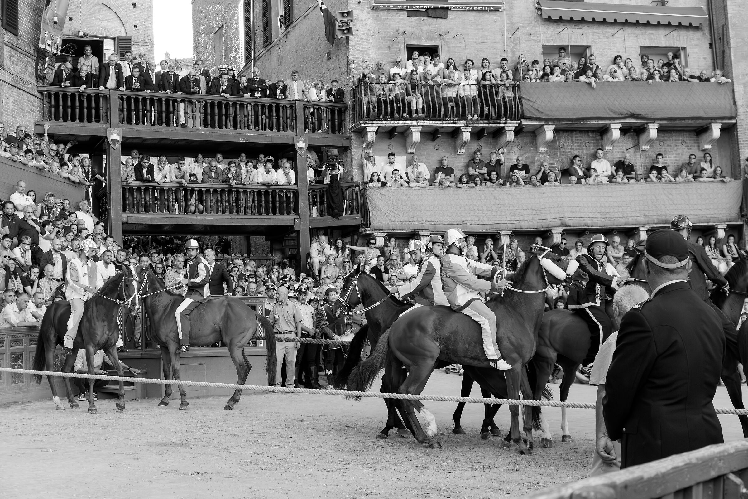 Wrestling among the canapi - Palio 2 July 2024 - Siena