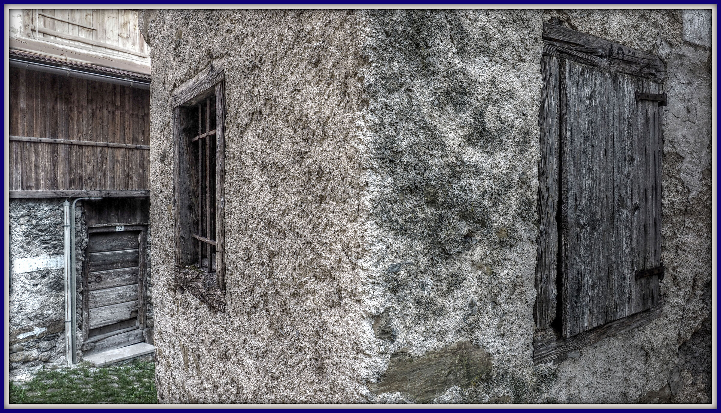 One door, two windows