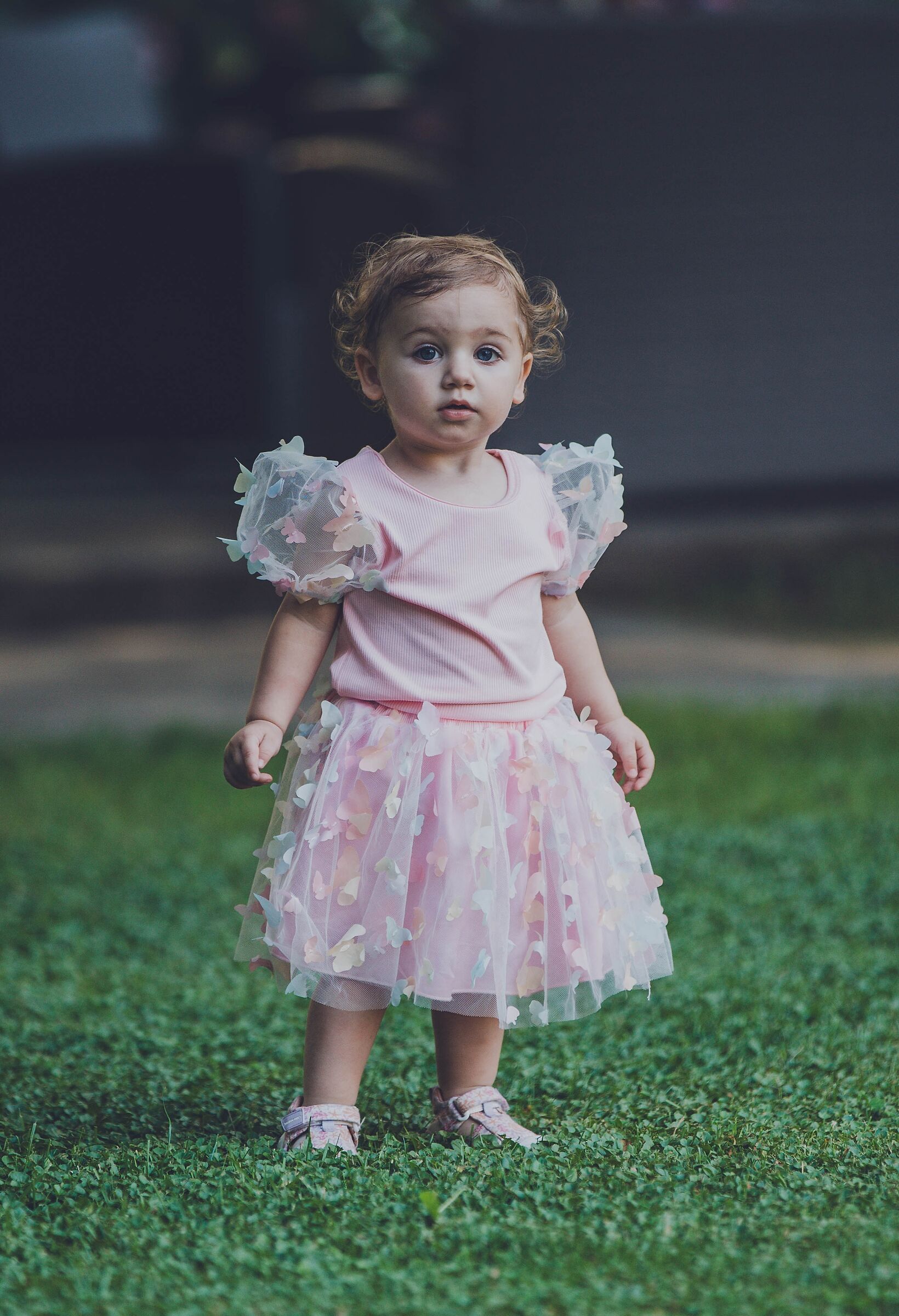 Baby girl at a wedding