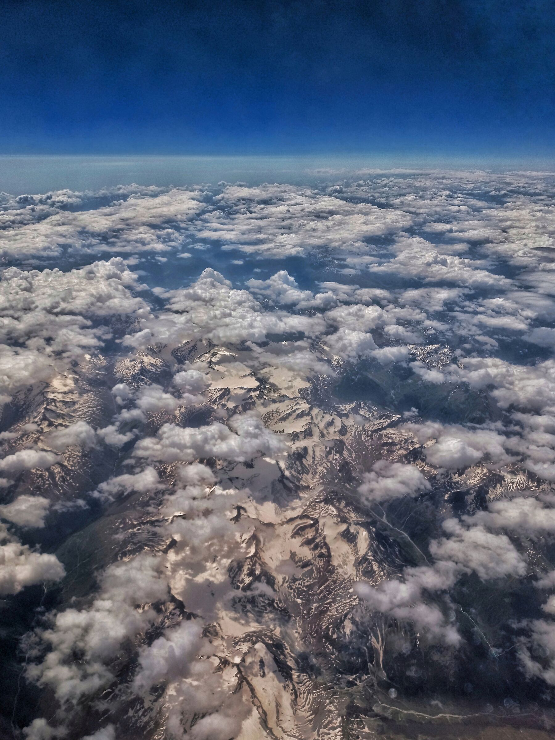 The Alps from the window of the plane