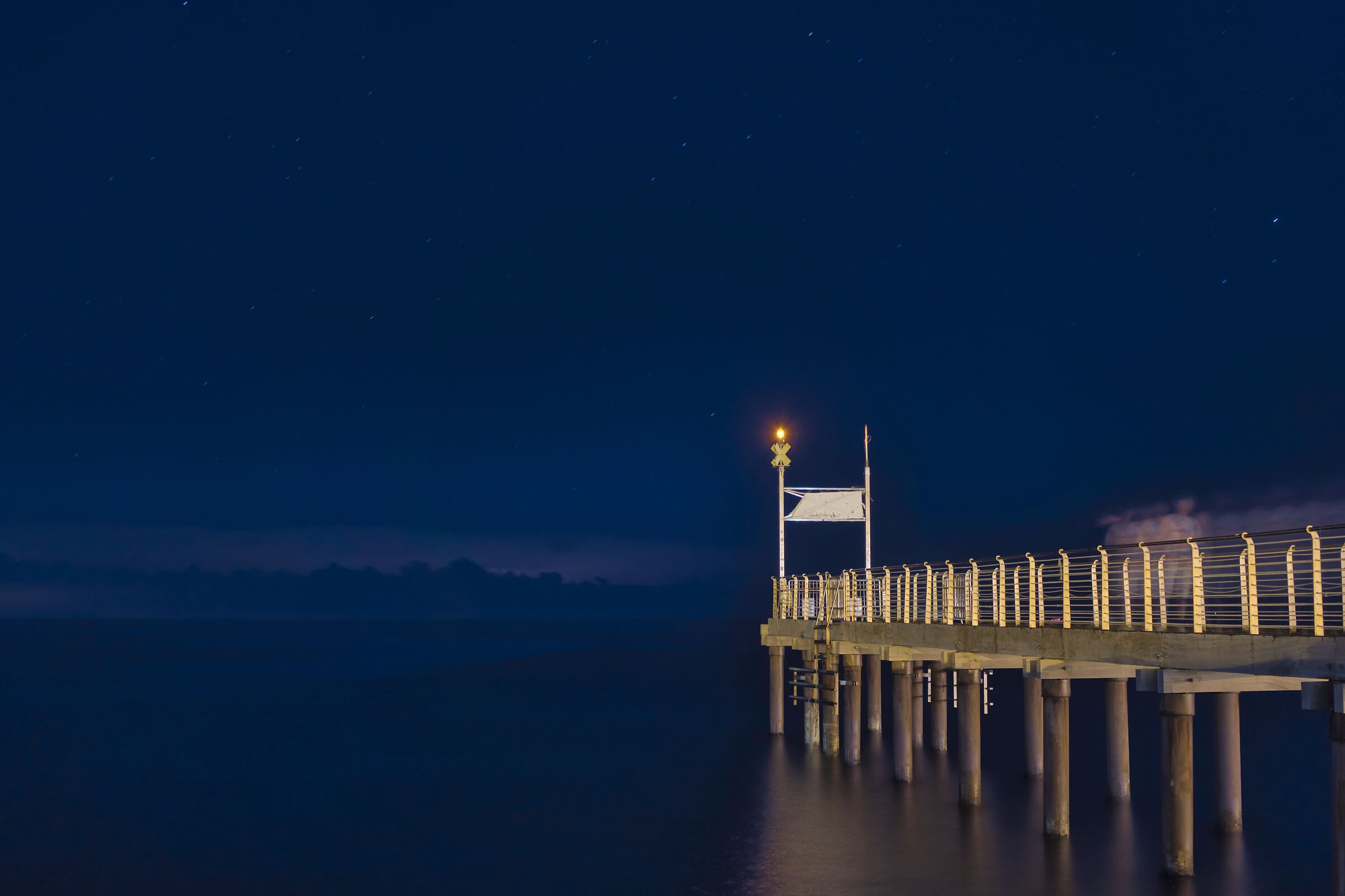Laigueglia pier under the stars