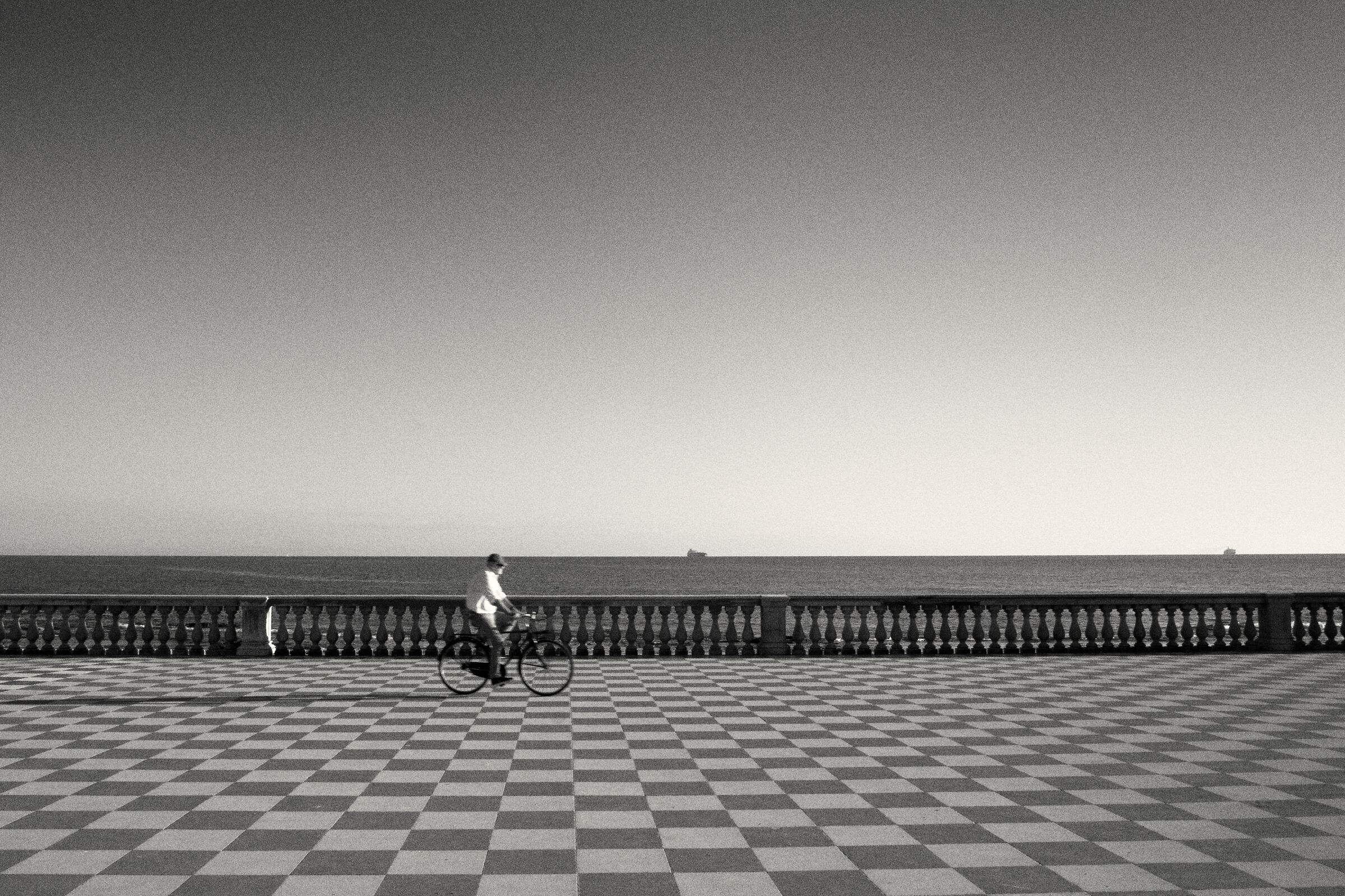 Cycling at sunset