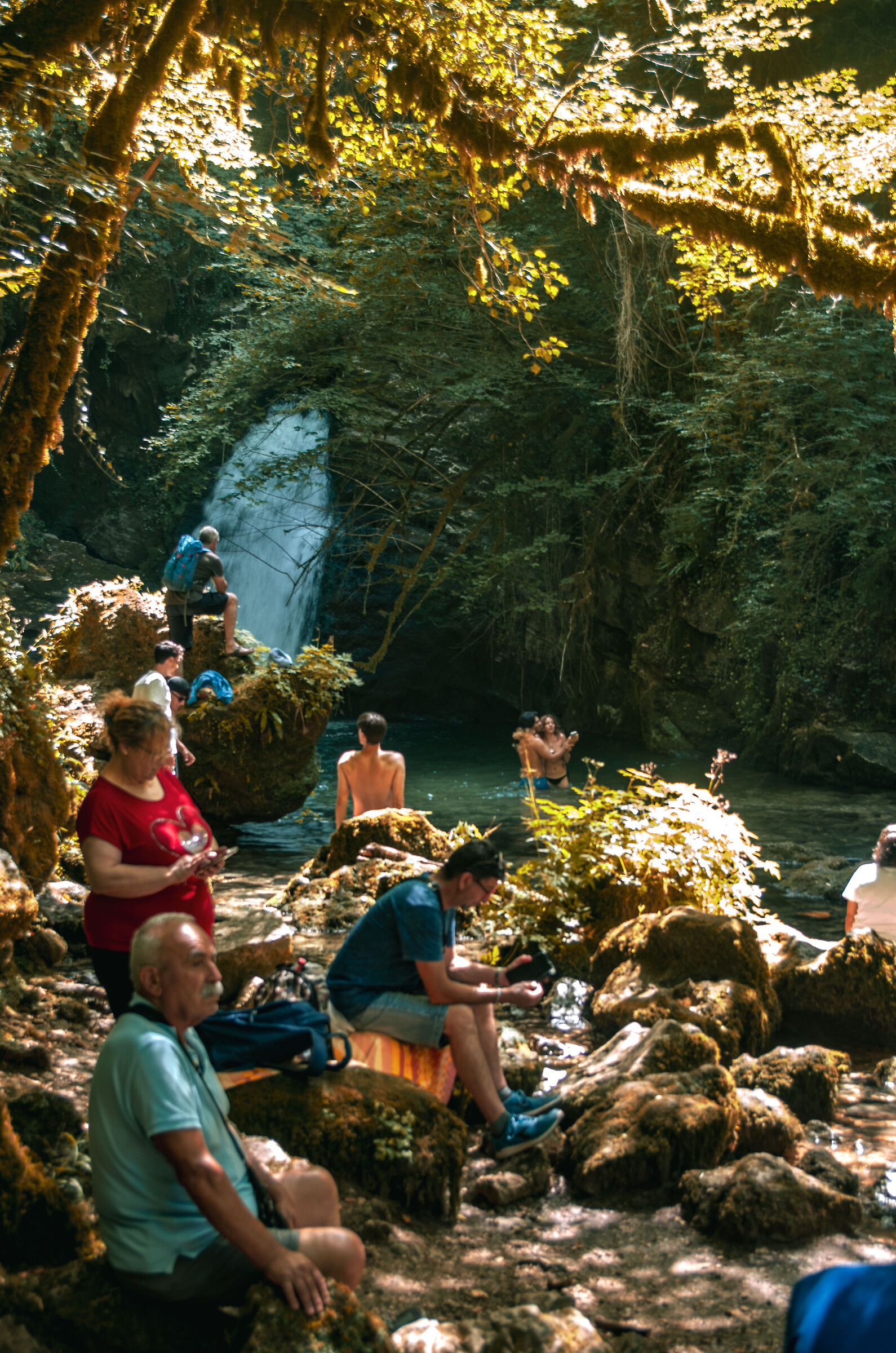 Forest and waterfall in Lazio