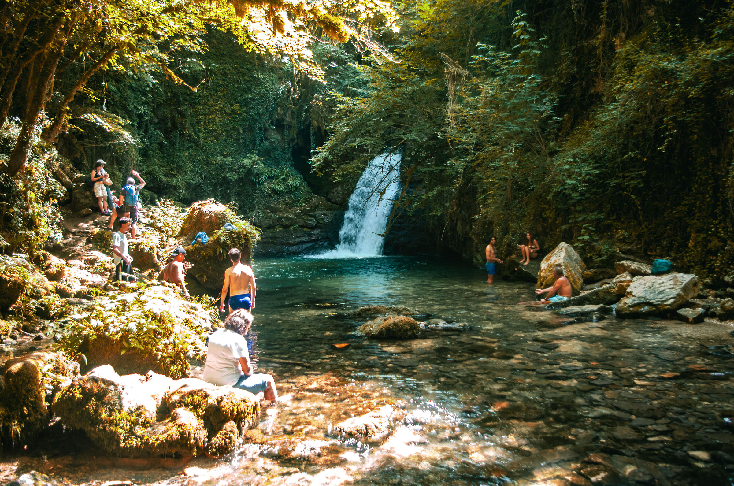 Forest and waterfall in Lazio