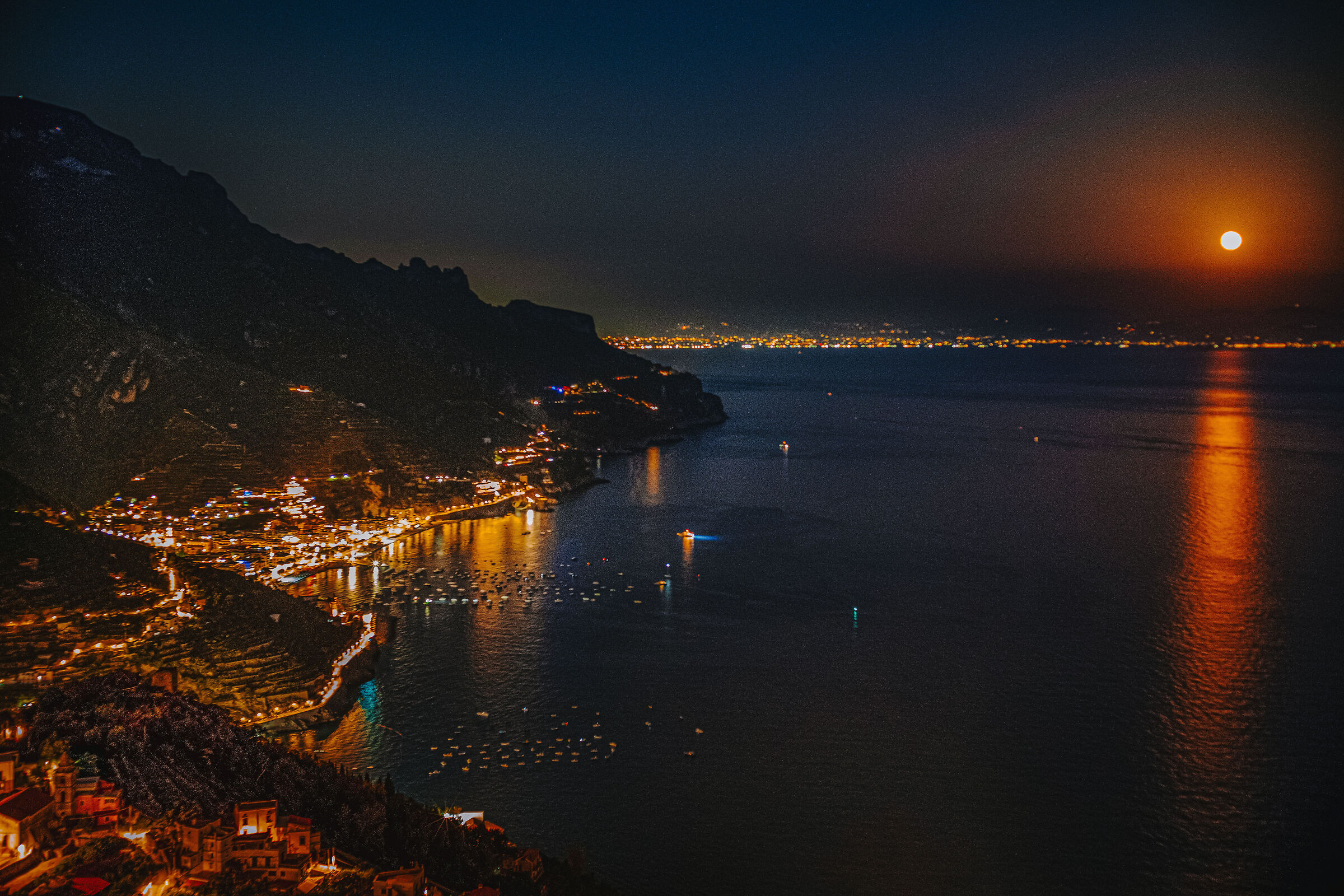 Red moon over Ravello