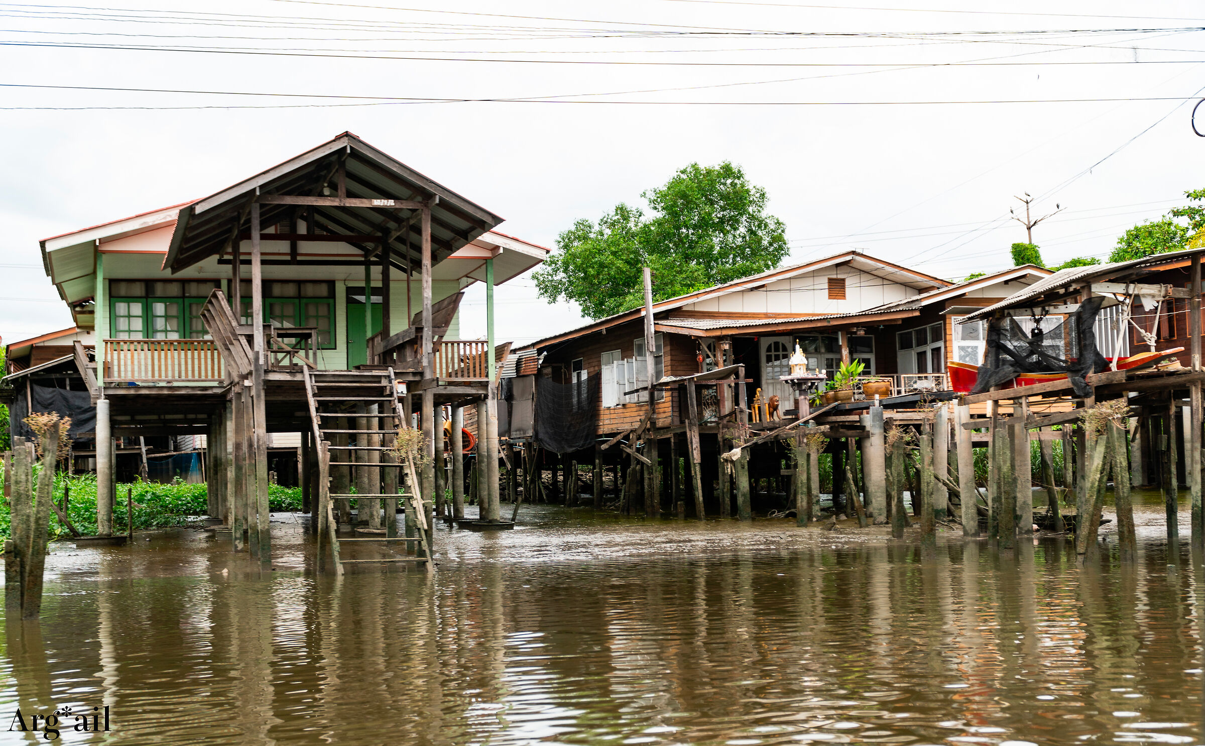 Stilt houses in Bangkok