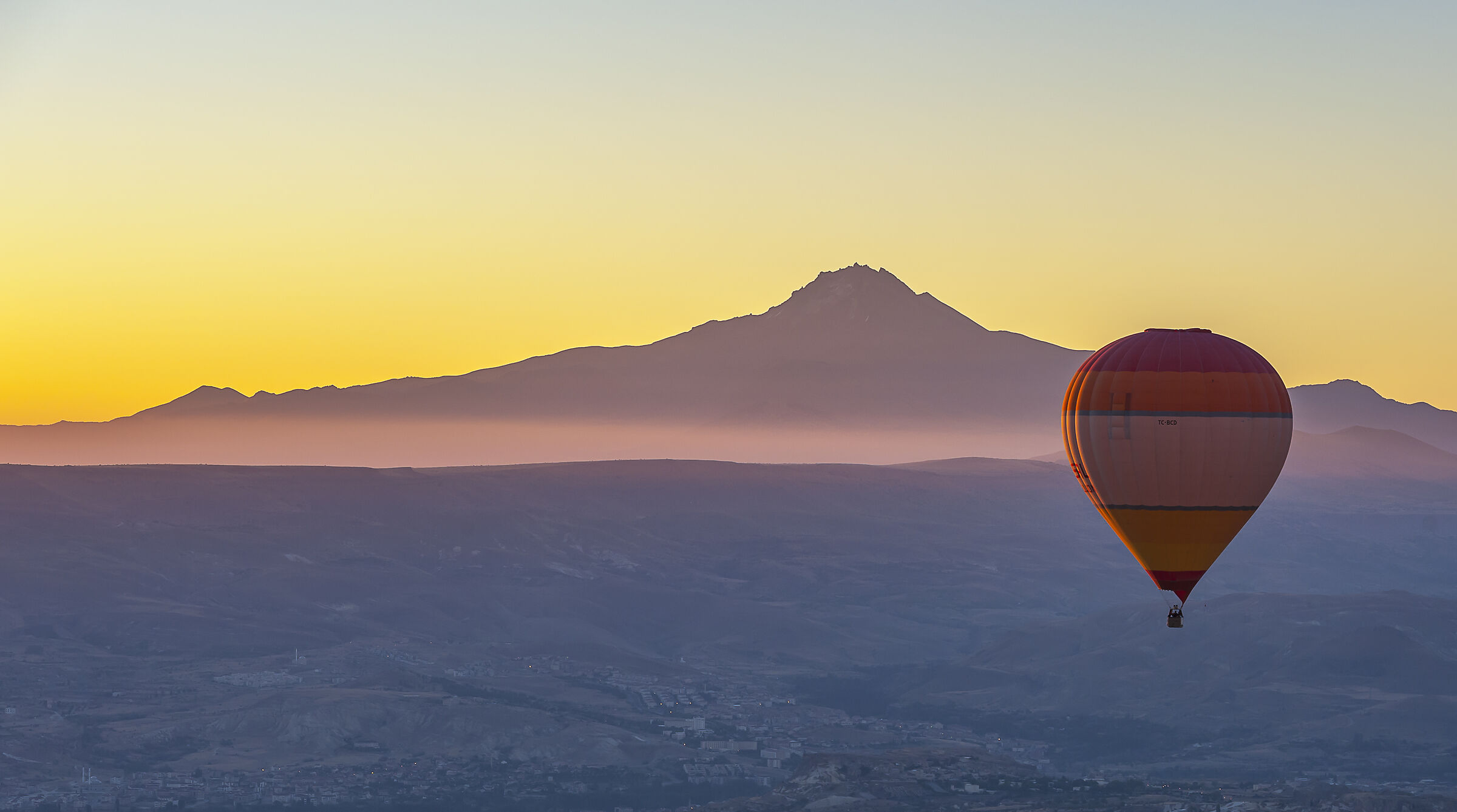 Flying over Cappadocia