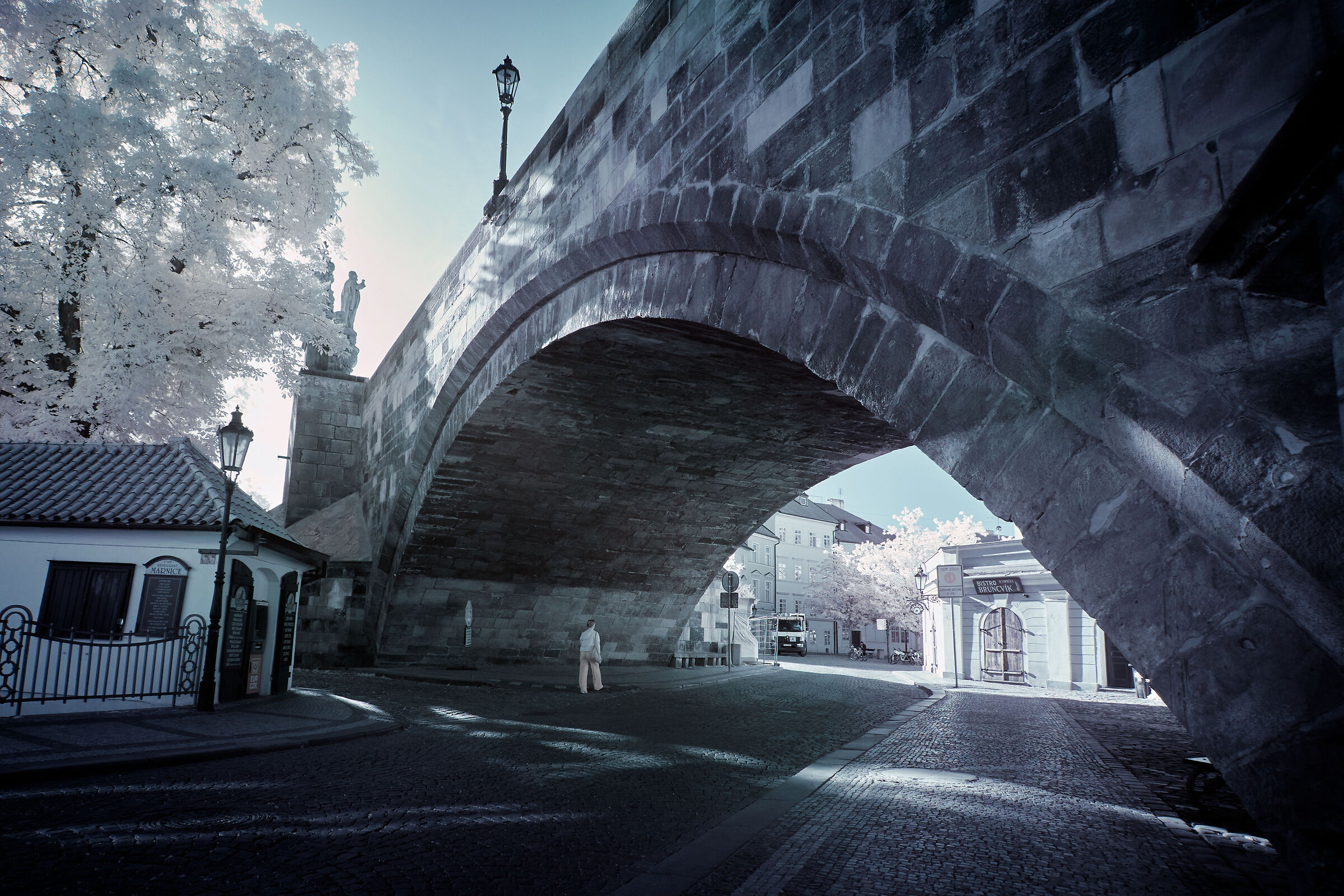 Under the Charles bridge