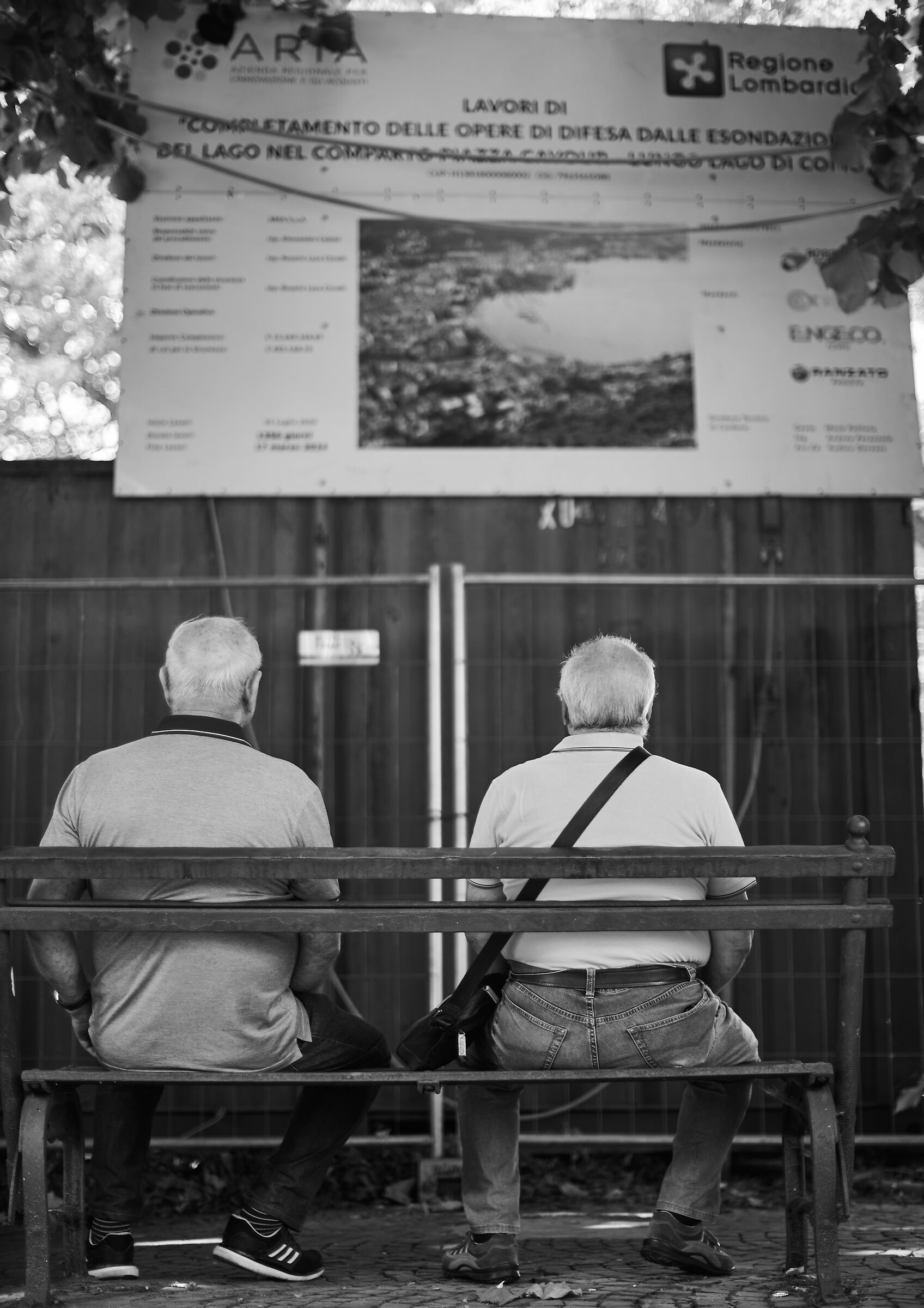 Waiting for the construction site