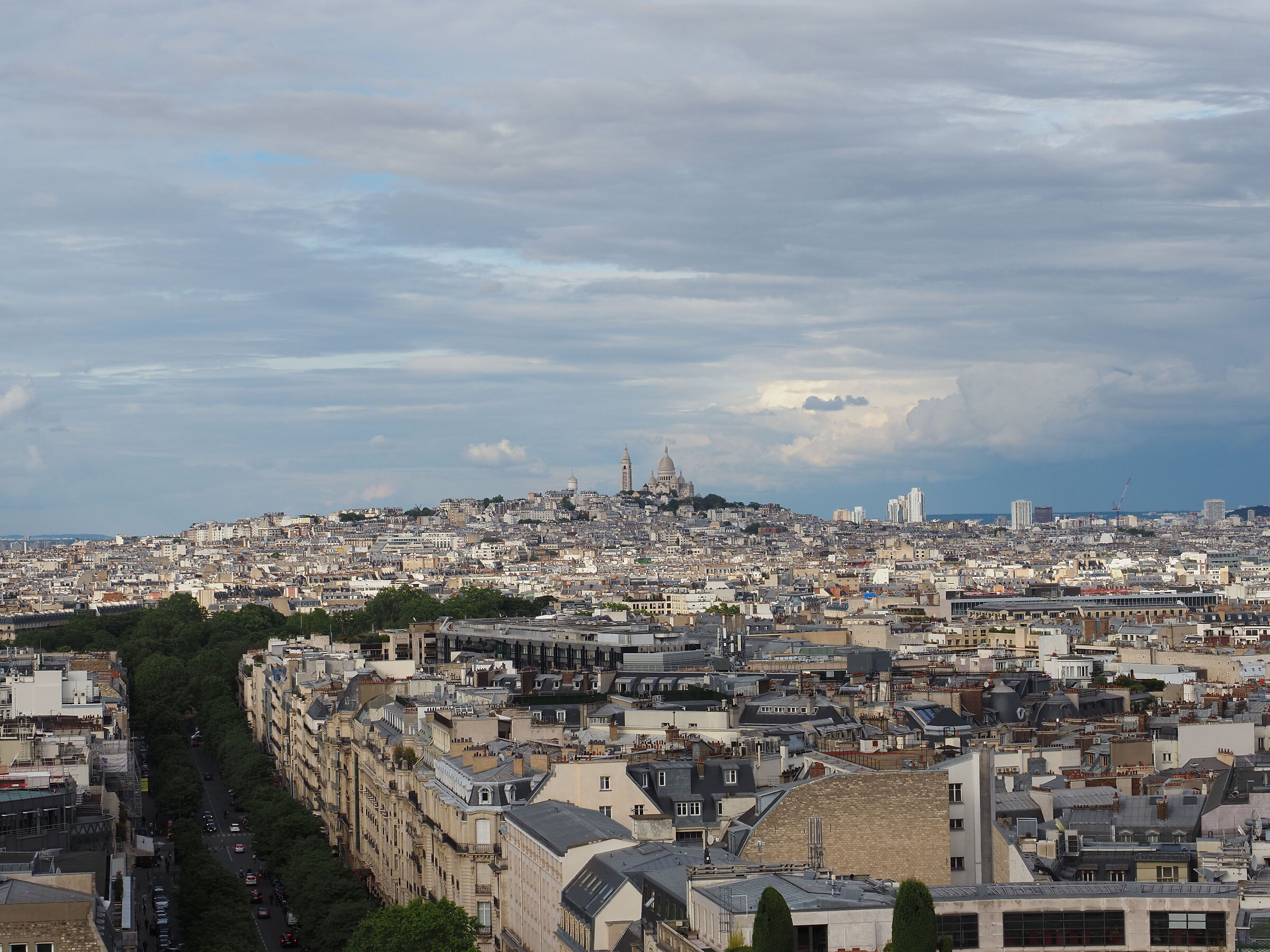 Arc de Triomphe panorama Sacré Coeur