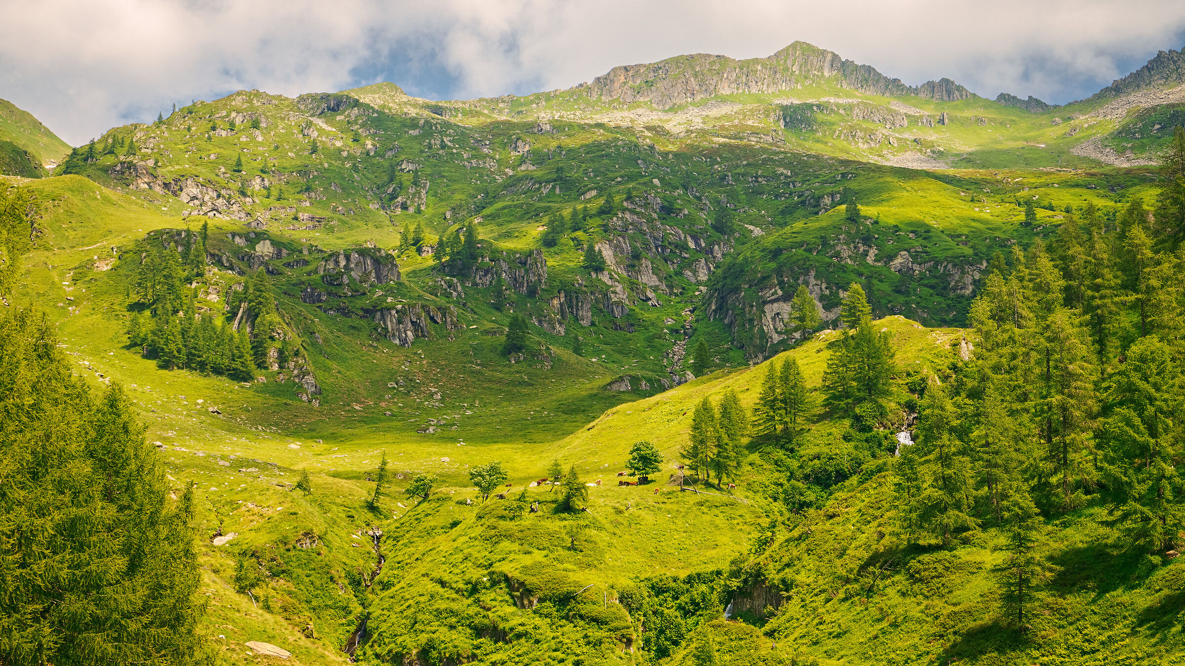 The Val d'Egua seen from the Boffalora refuge
