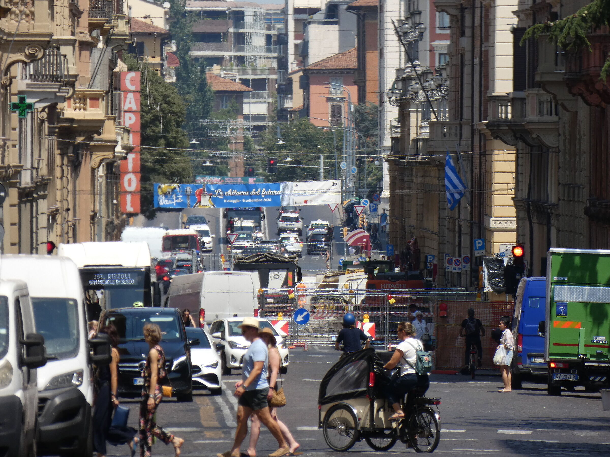 from Via Indipendenza towards Bologna Station