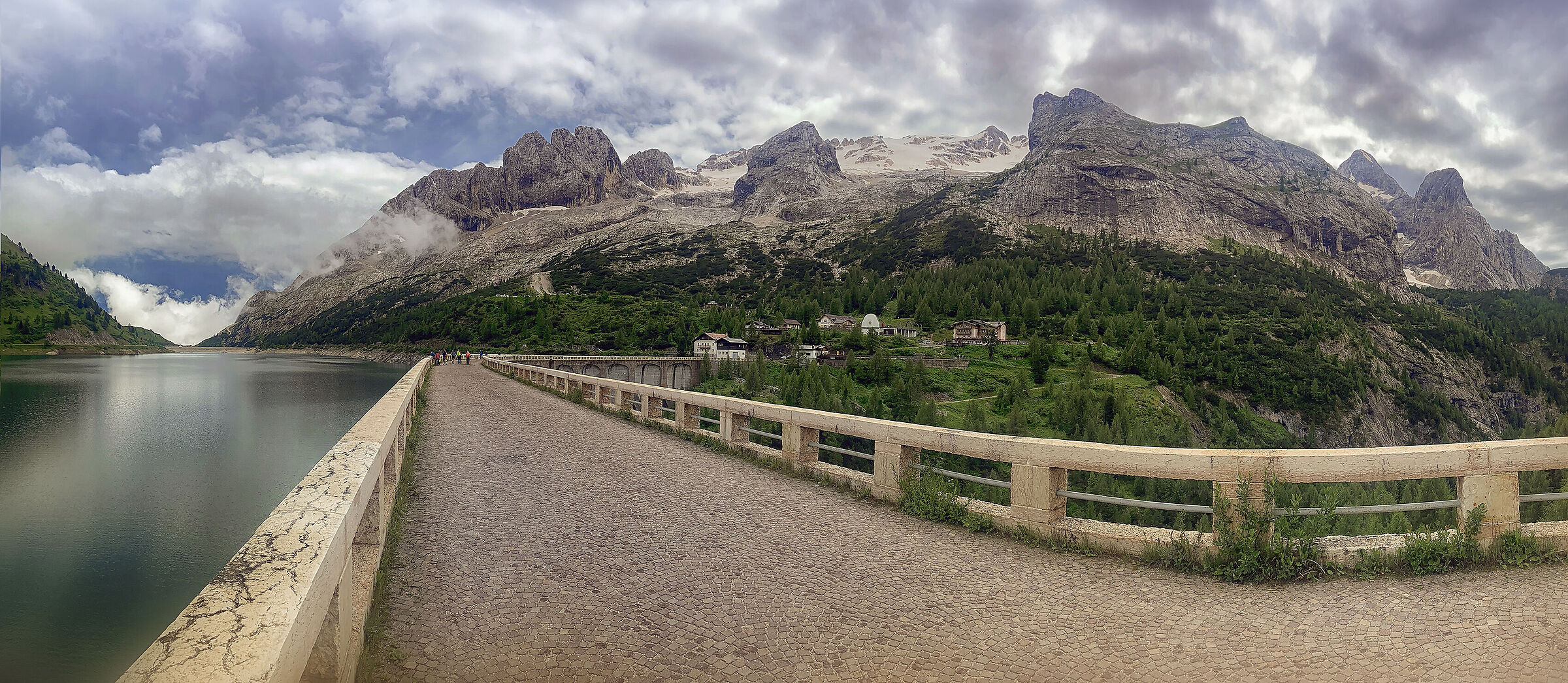 Marmolada and Lake Fedaia