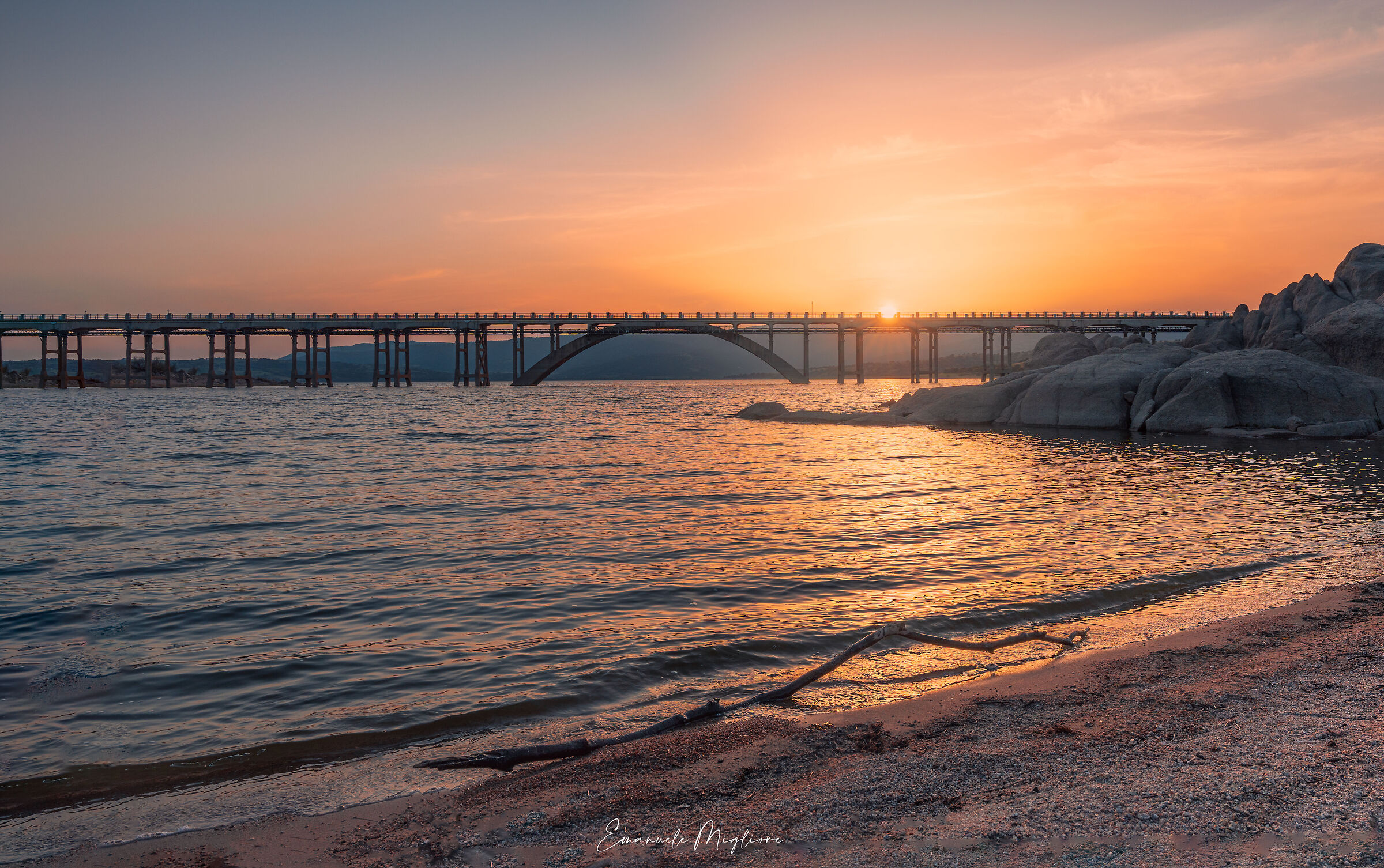 Tramonto su ponte Diana - Oschiri (ss)