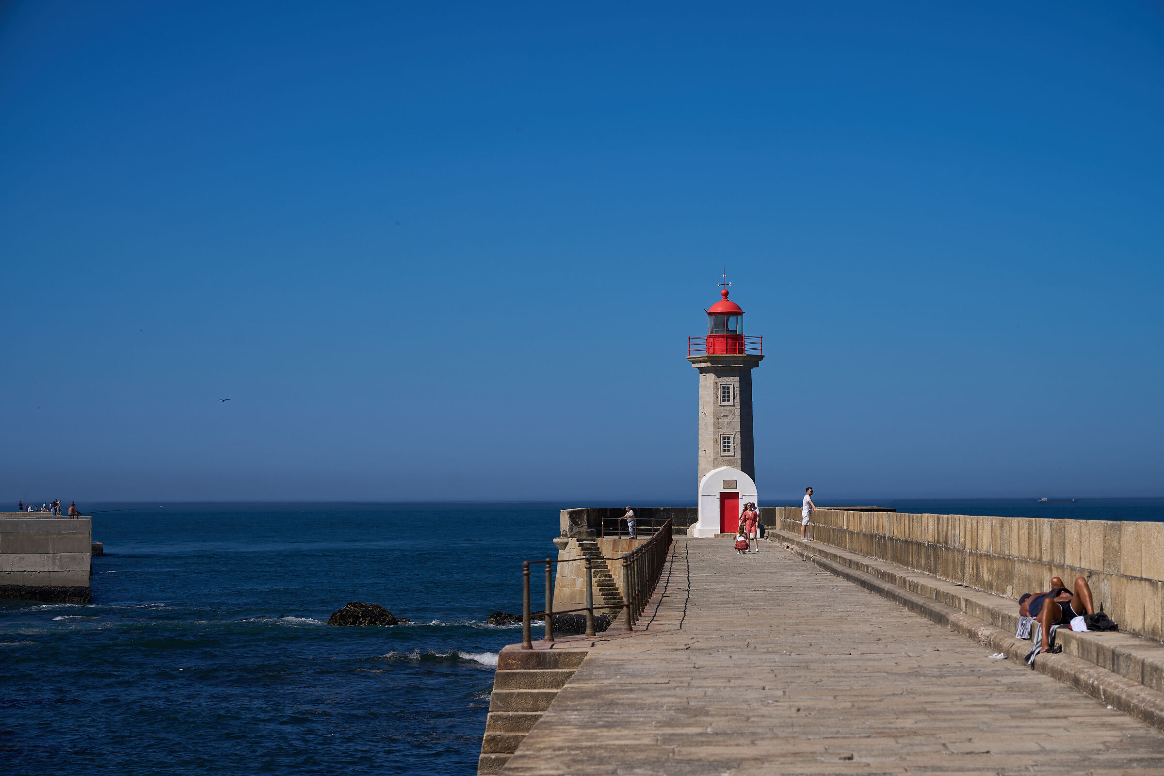 Porto Lighthouse. Lighthouse and Atlantic Ocean.