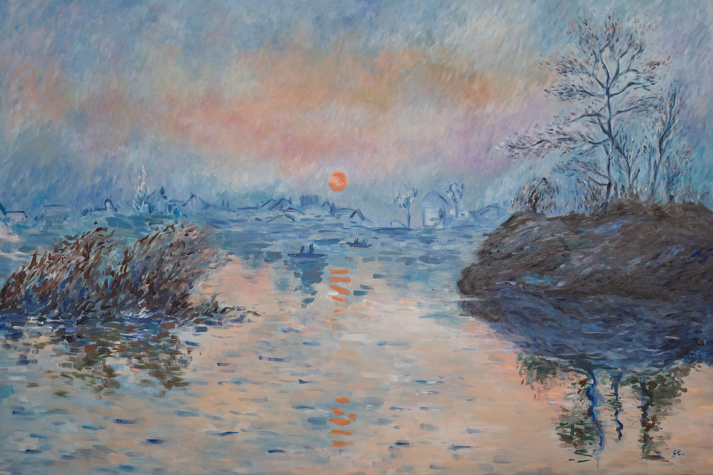 Sunset on canvas