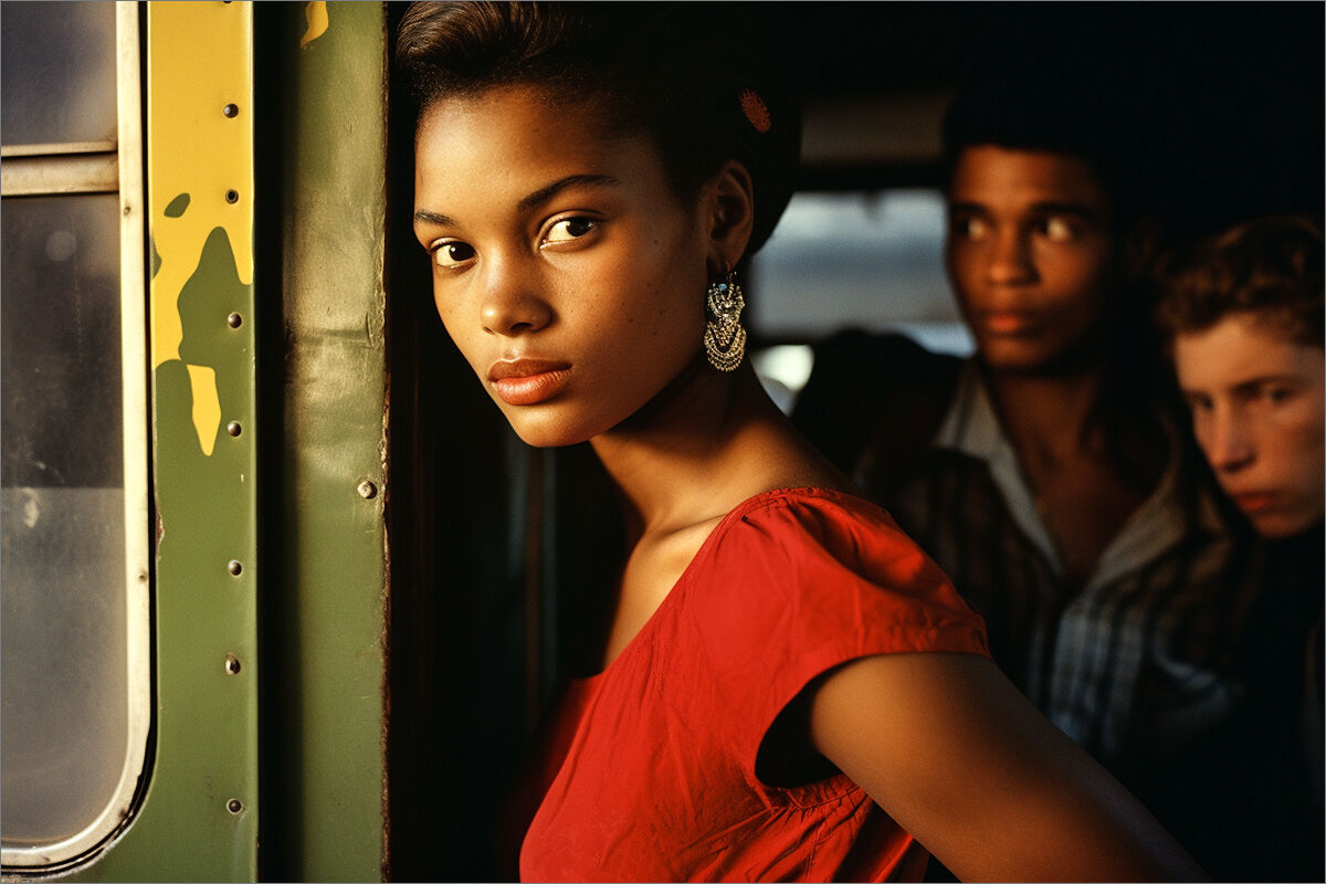 Street portrait in the manner of Alex Webb